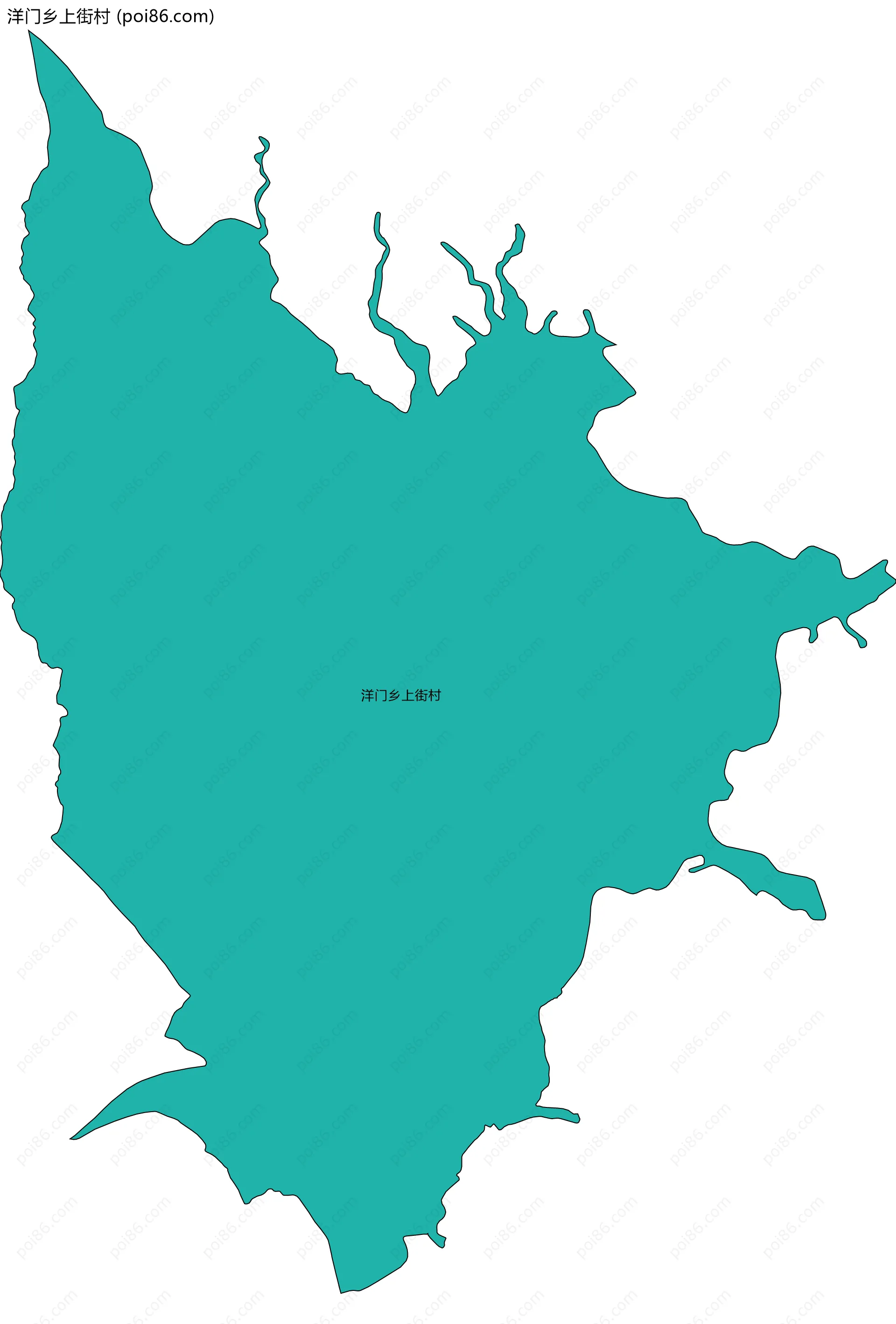 洋门乡上街村边界地图