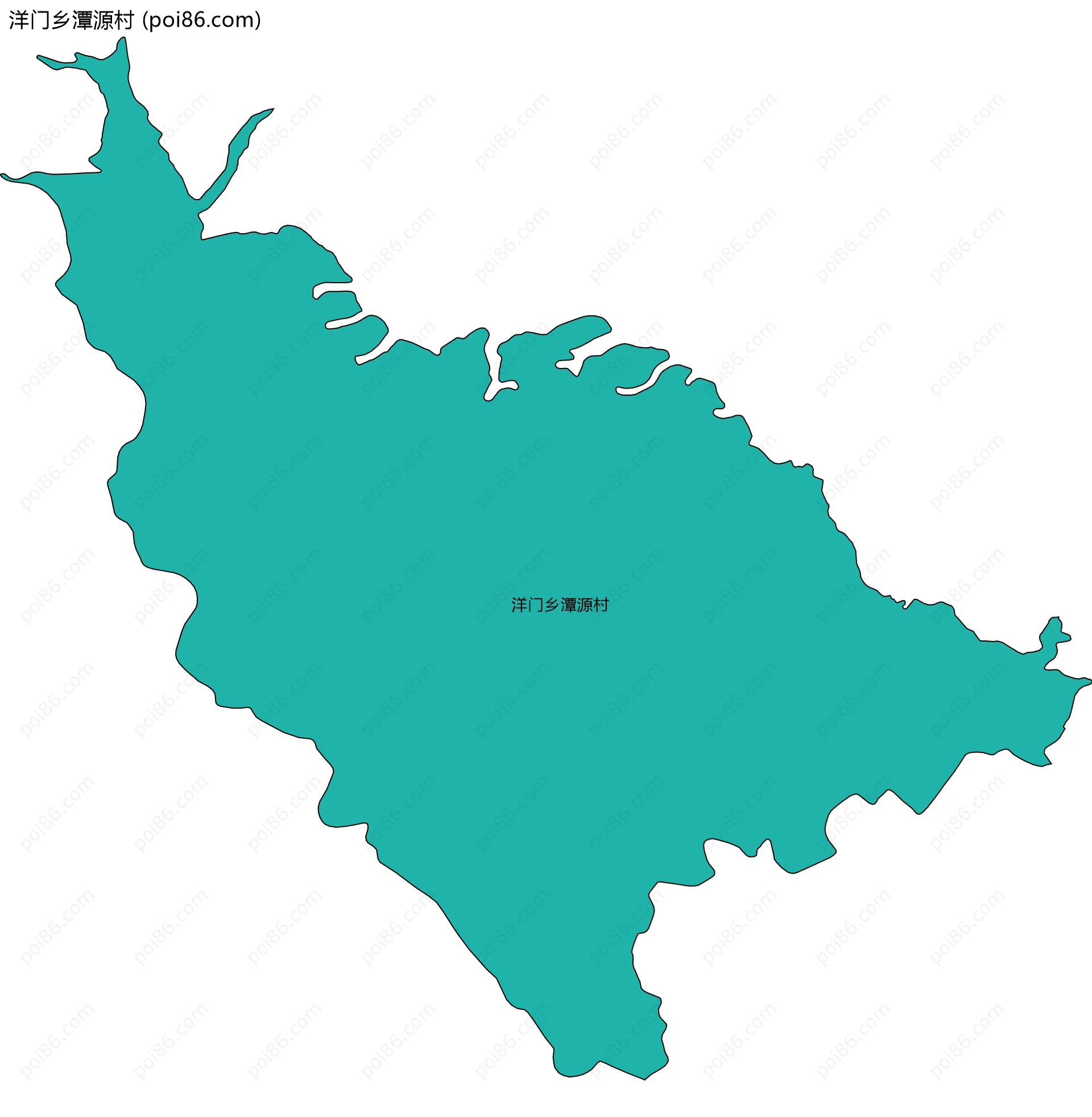 洋门乡潭源村边界地图