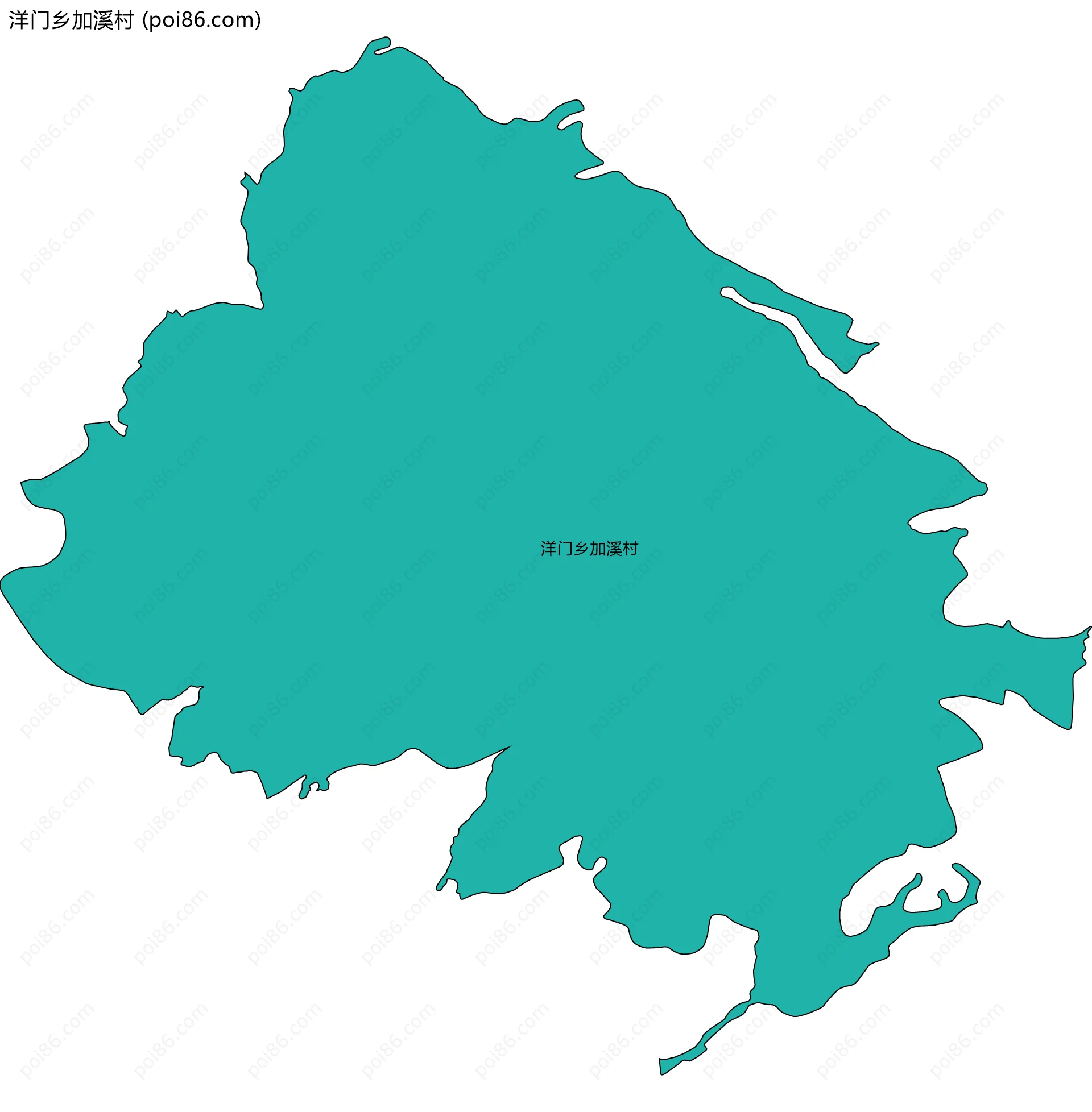 洋门乡加溪村边界地图