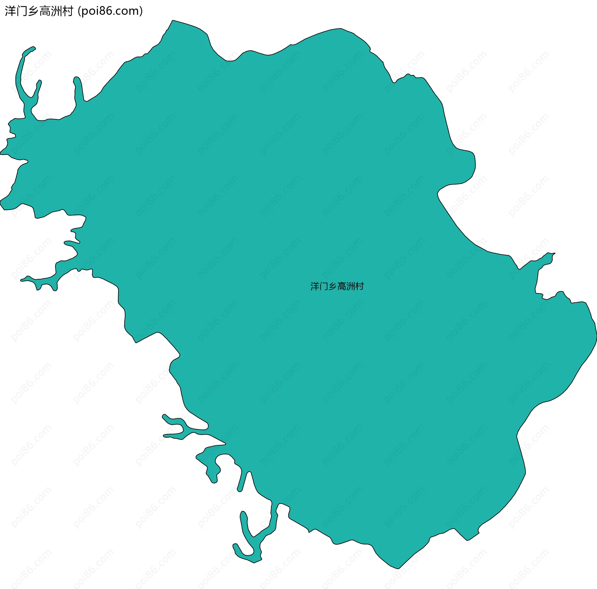 洋门乡高洲村边界地图