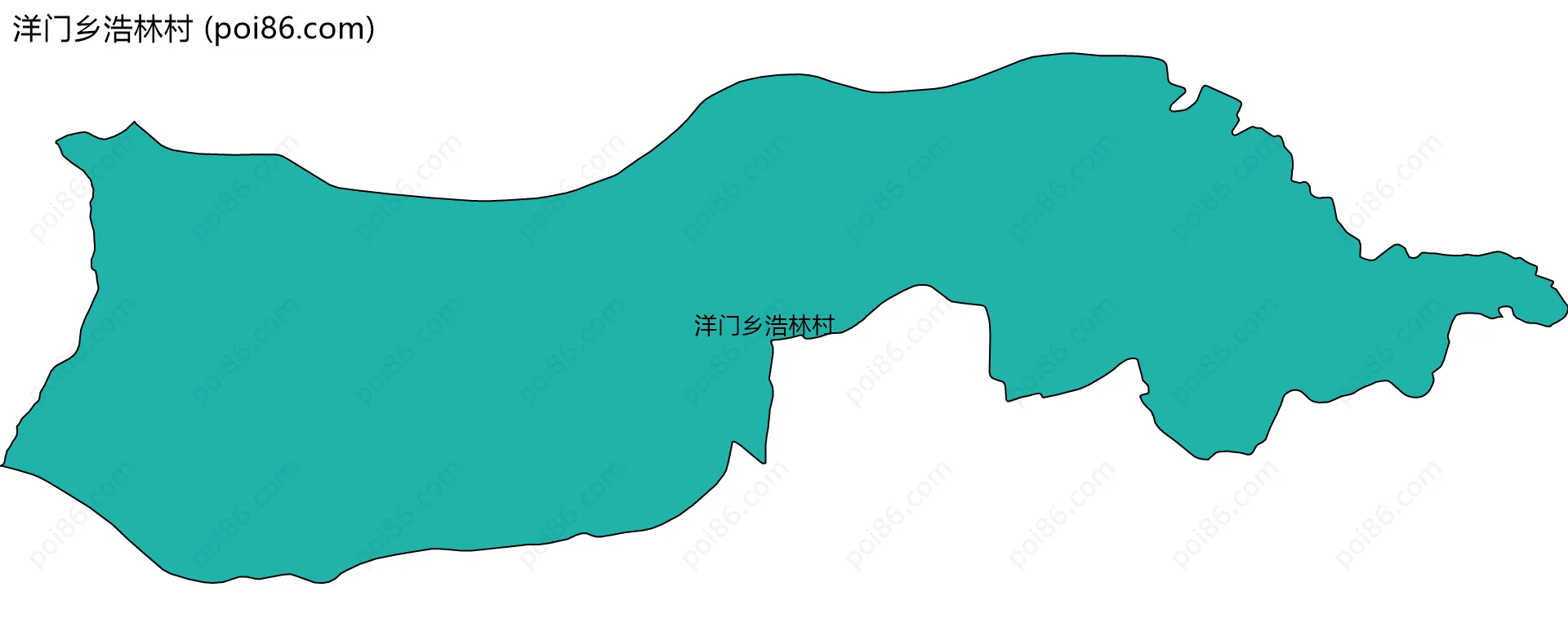 洋门乡浩林村边界地图