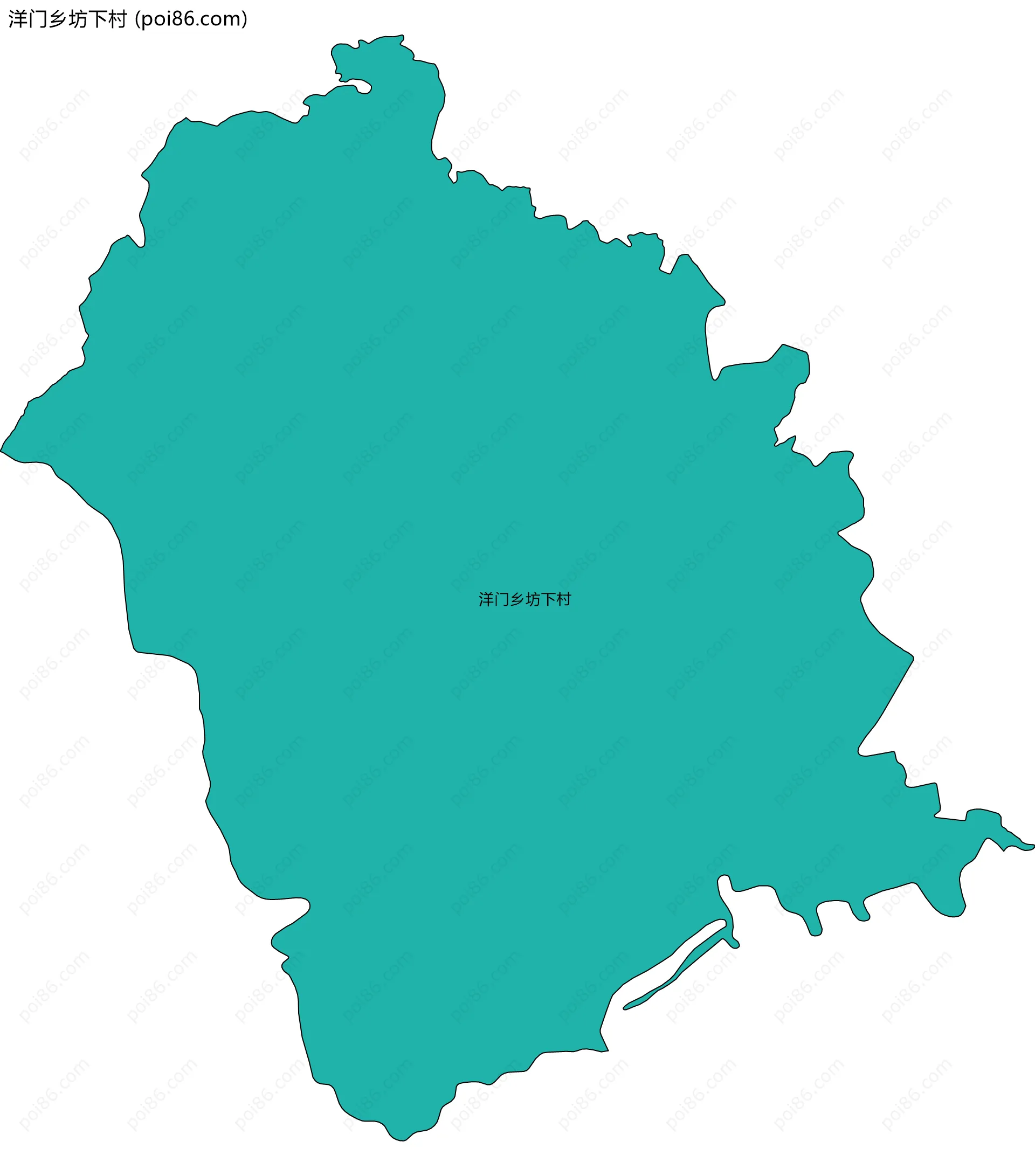 洋门乡坊下村边界地图