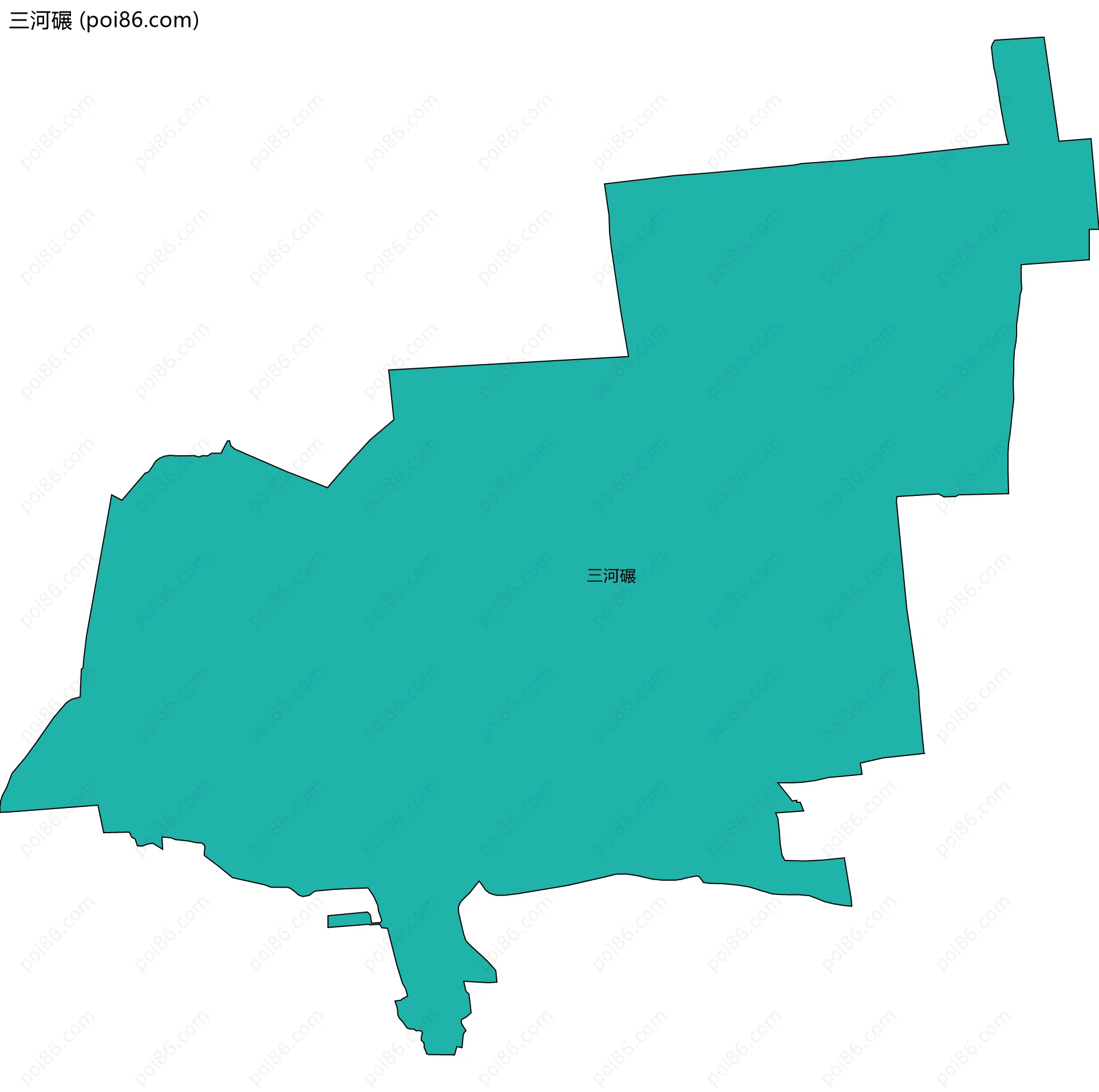 三河碾边界地图