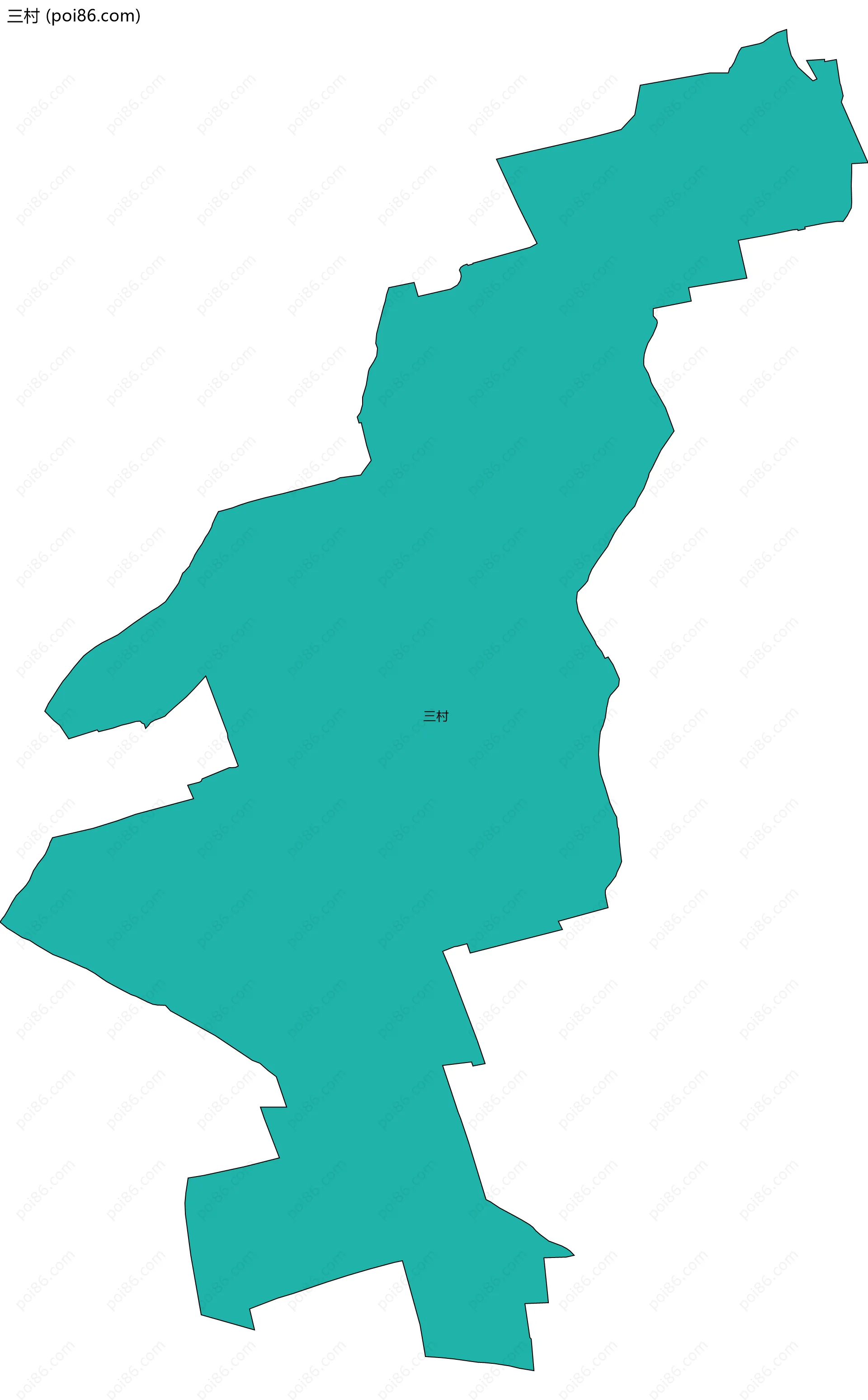 三村边界地图