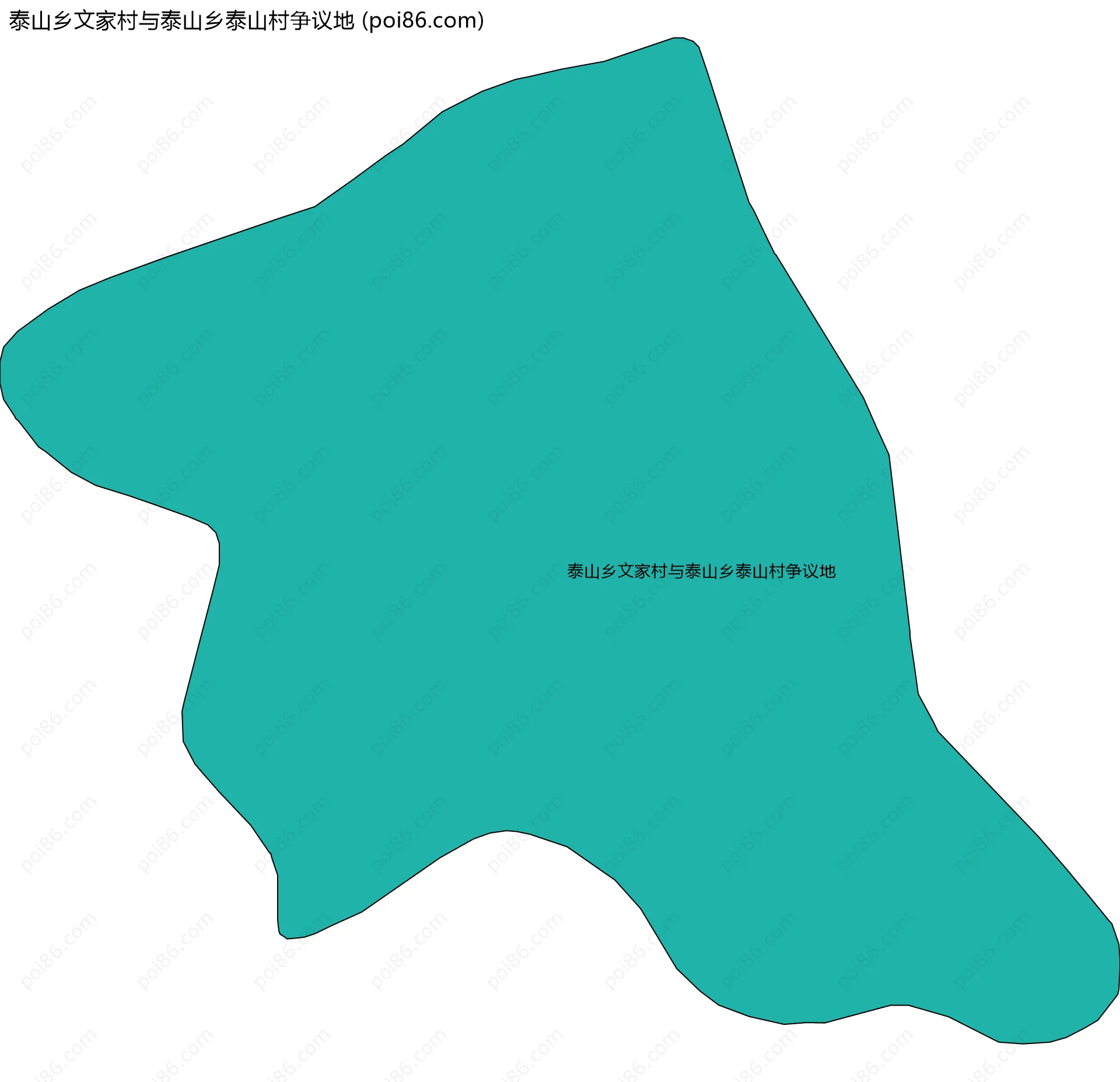 泰山乡文家村与泰山乡泰山村争议地边界地图