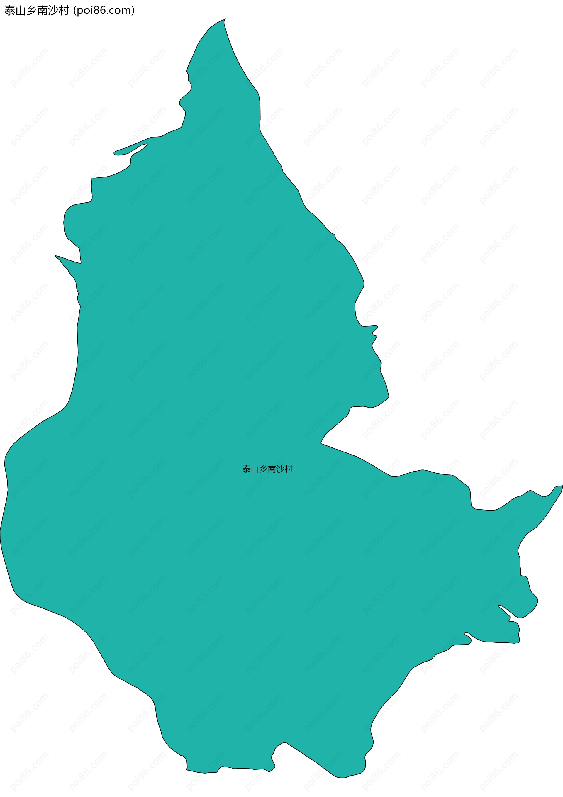 泰山乡南沙村边界地图