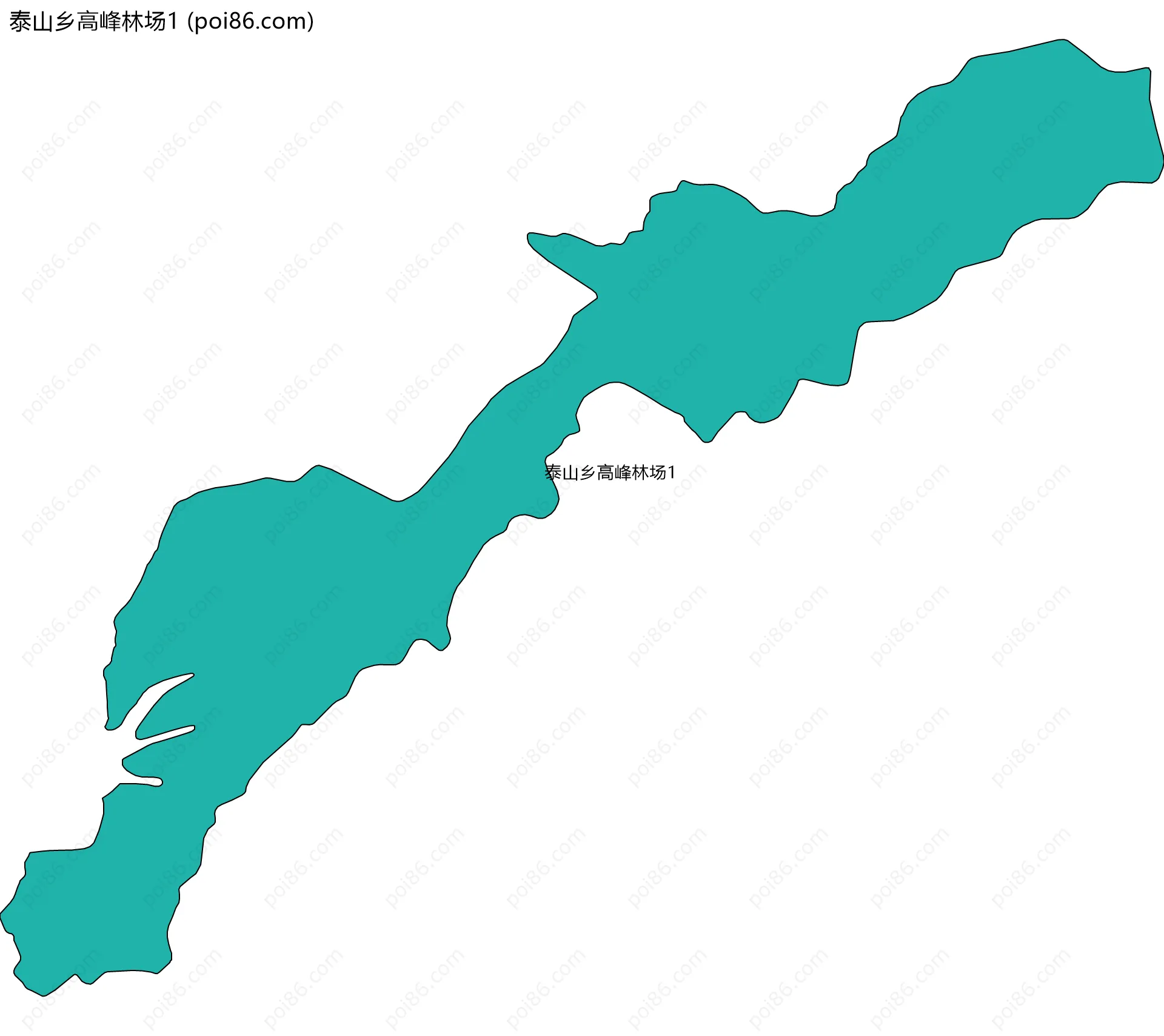 泰山乡高峰林场1边界地图