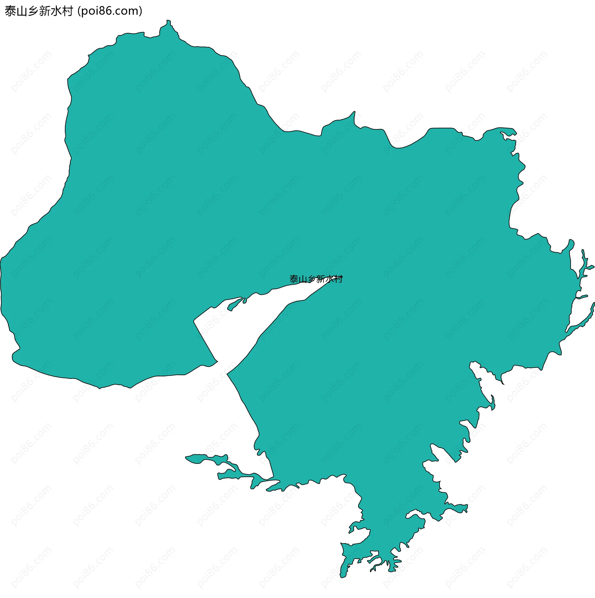 泰山乡新水村边界地图