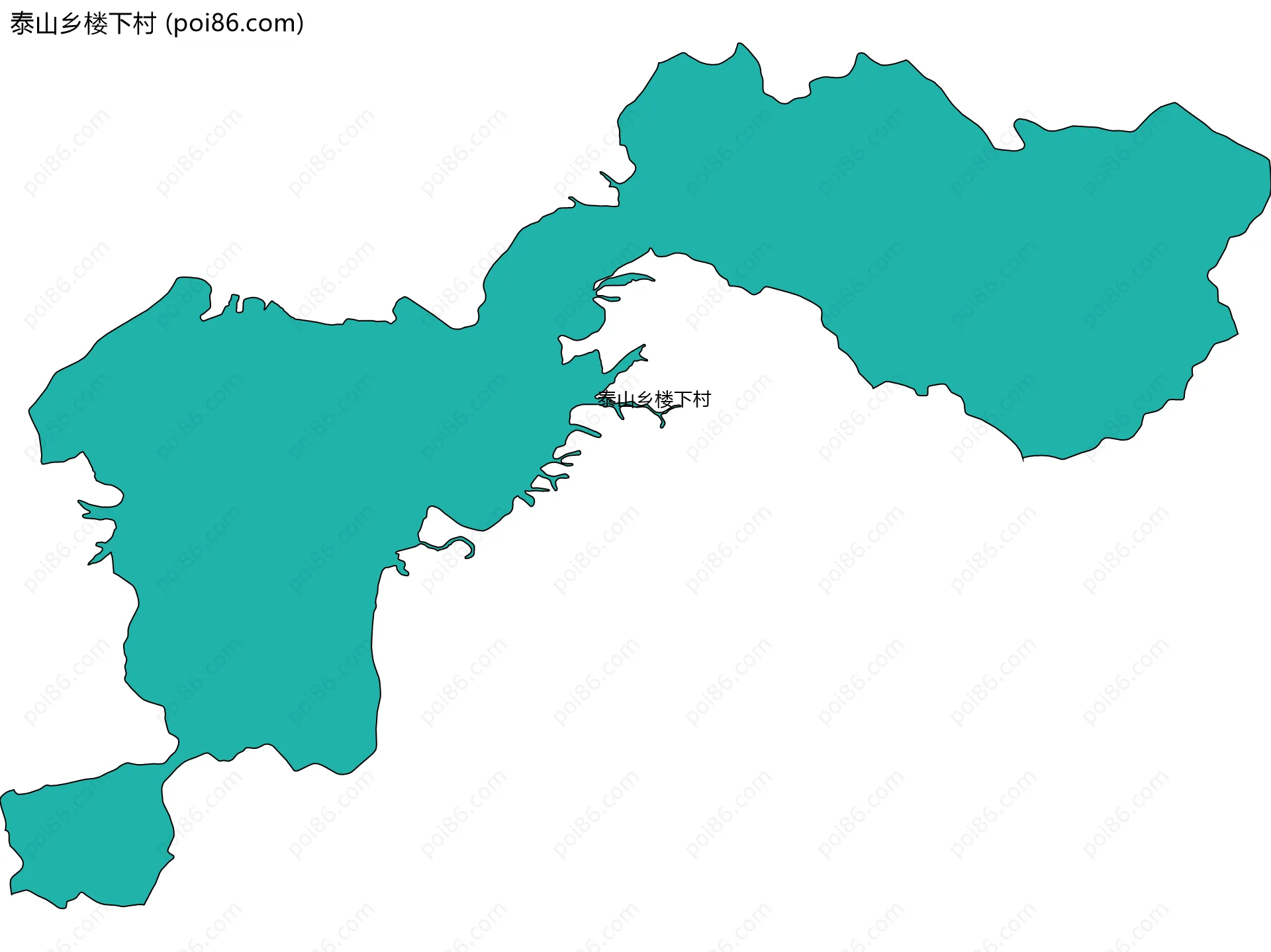 泰山乡楼下村边界地图
