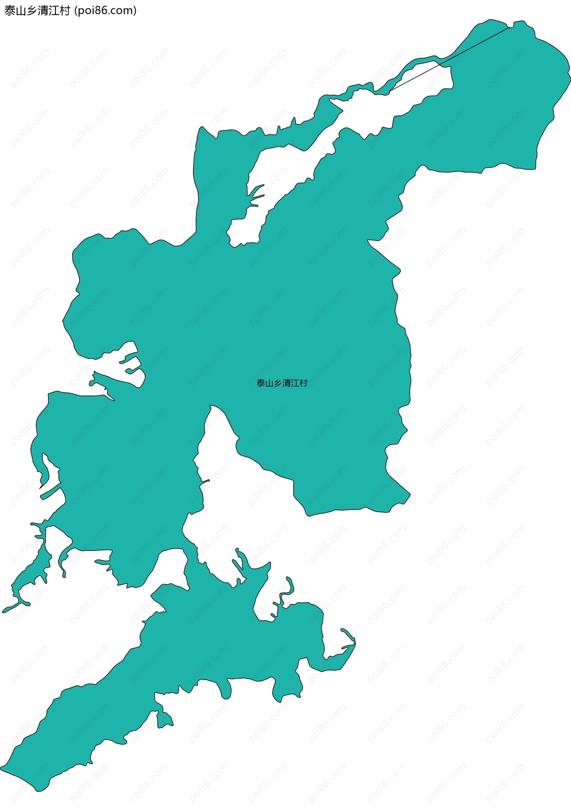 泰山乡清江村边界地图