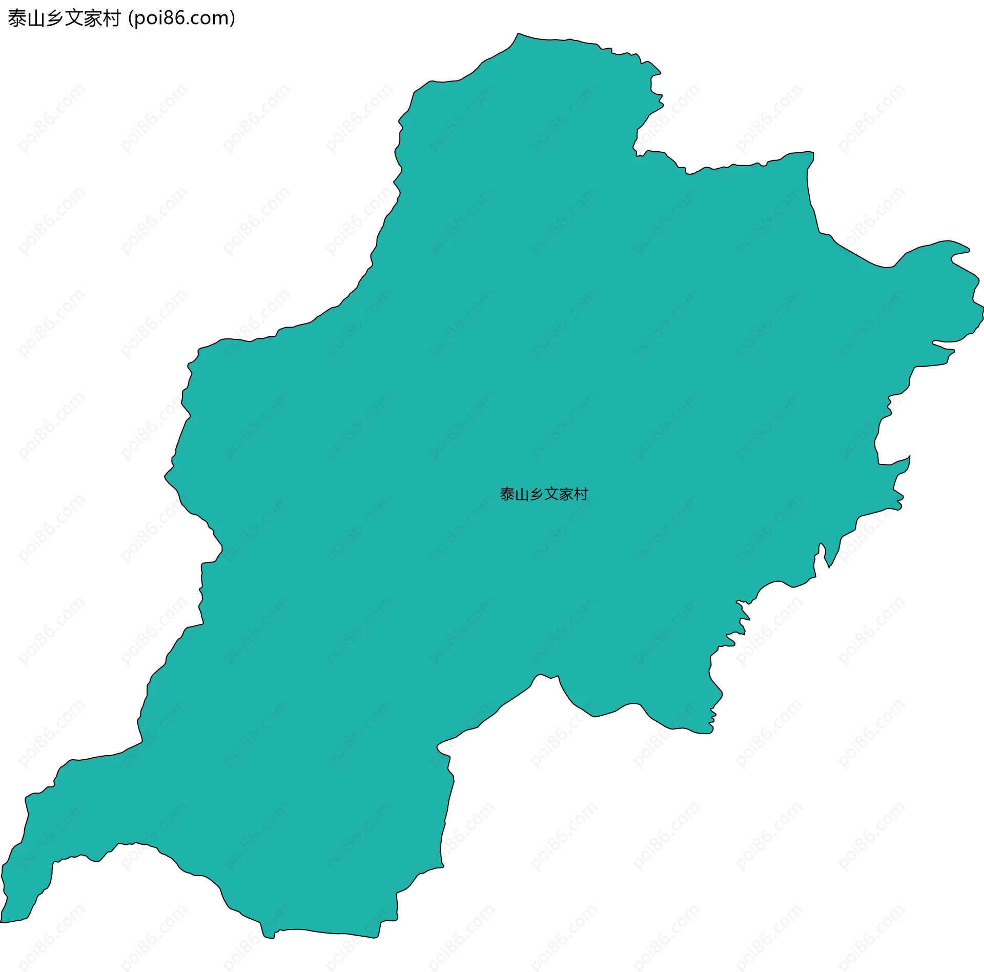 泰山乡文家村边界地图