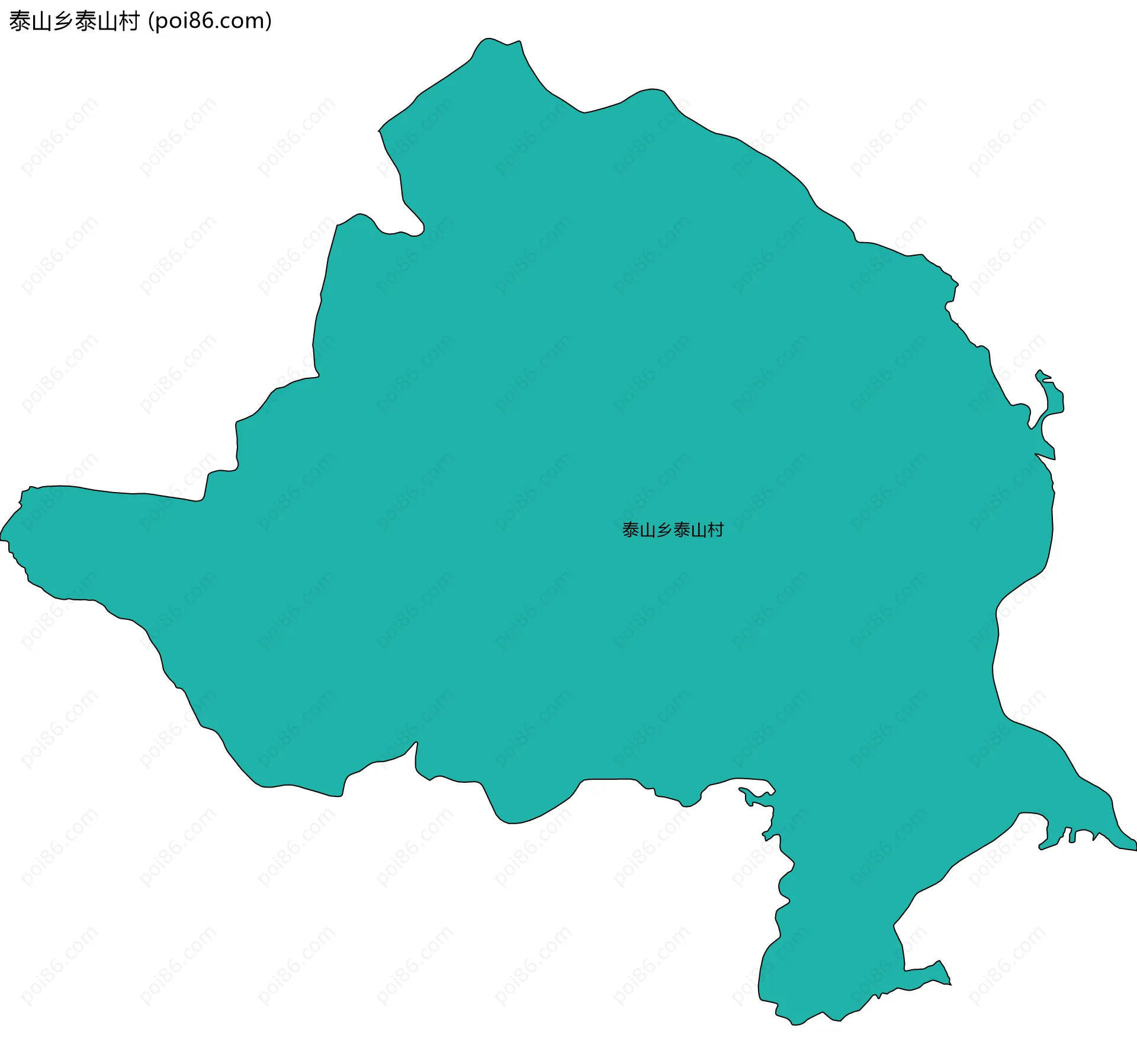 泰山乡泰山村边界地图