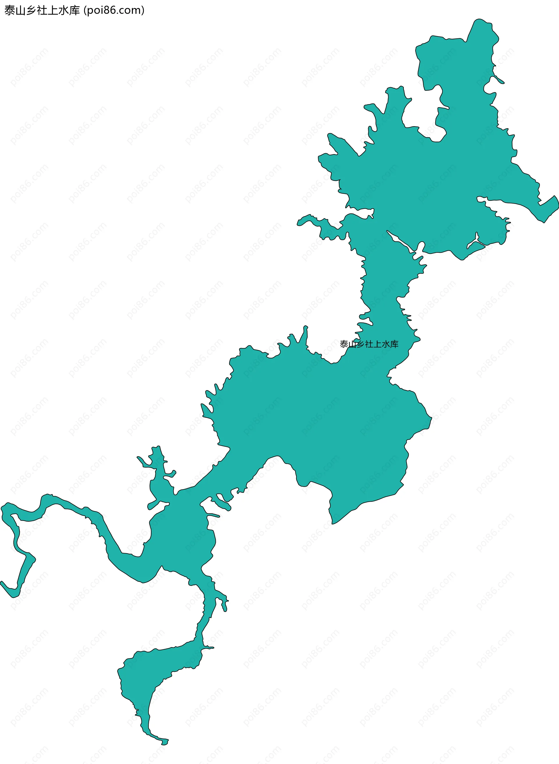 泰山乡社上水库边界地图