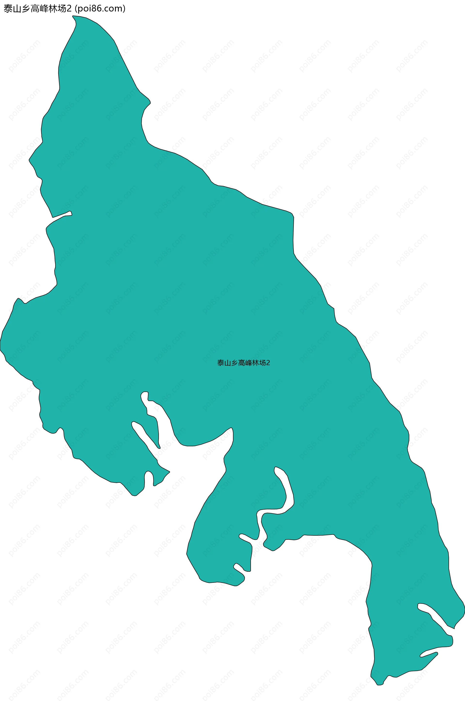 泰山乡高峰林场2边界地图