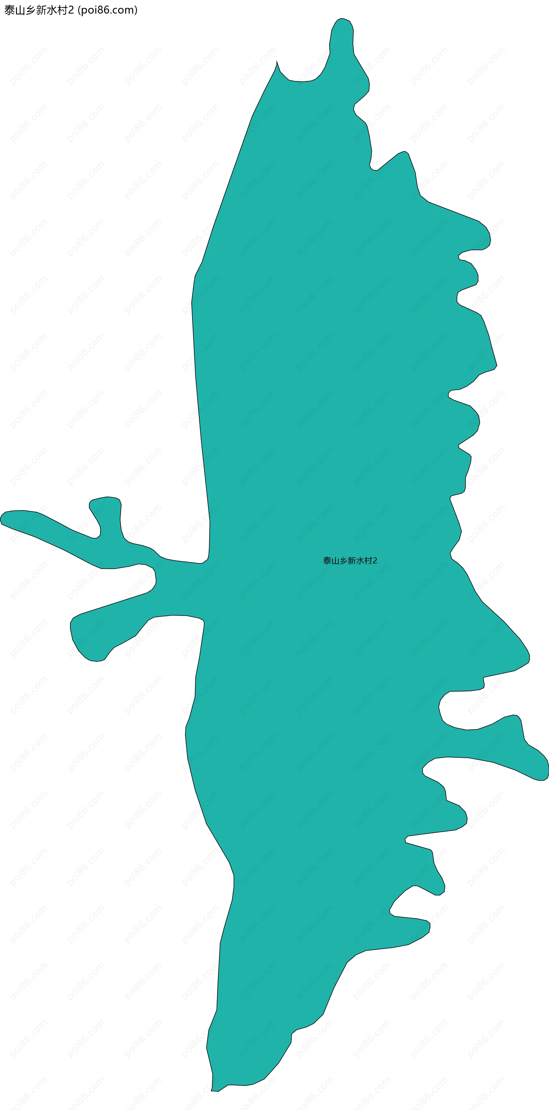泰山乡新水村2边界地图