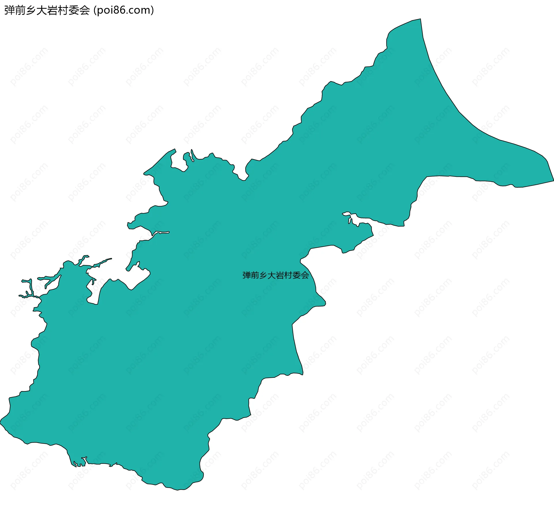 弹前乡大岩村委会边界地图