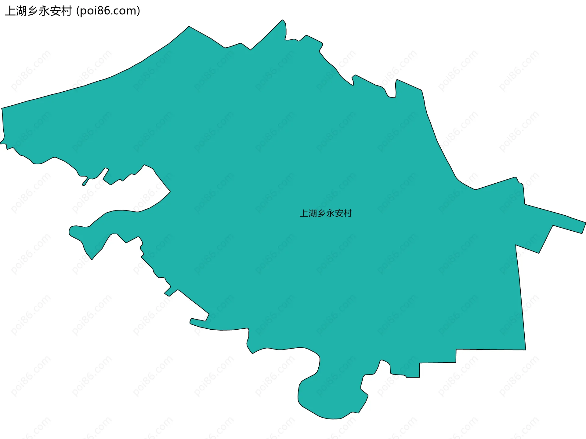 上湖乡永安村边界地图