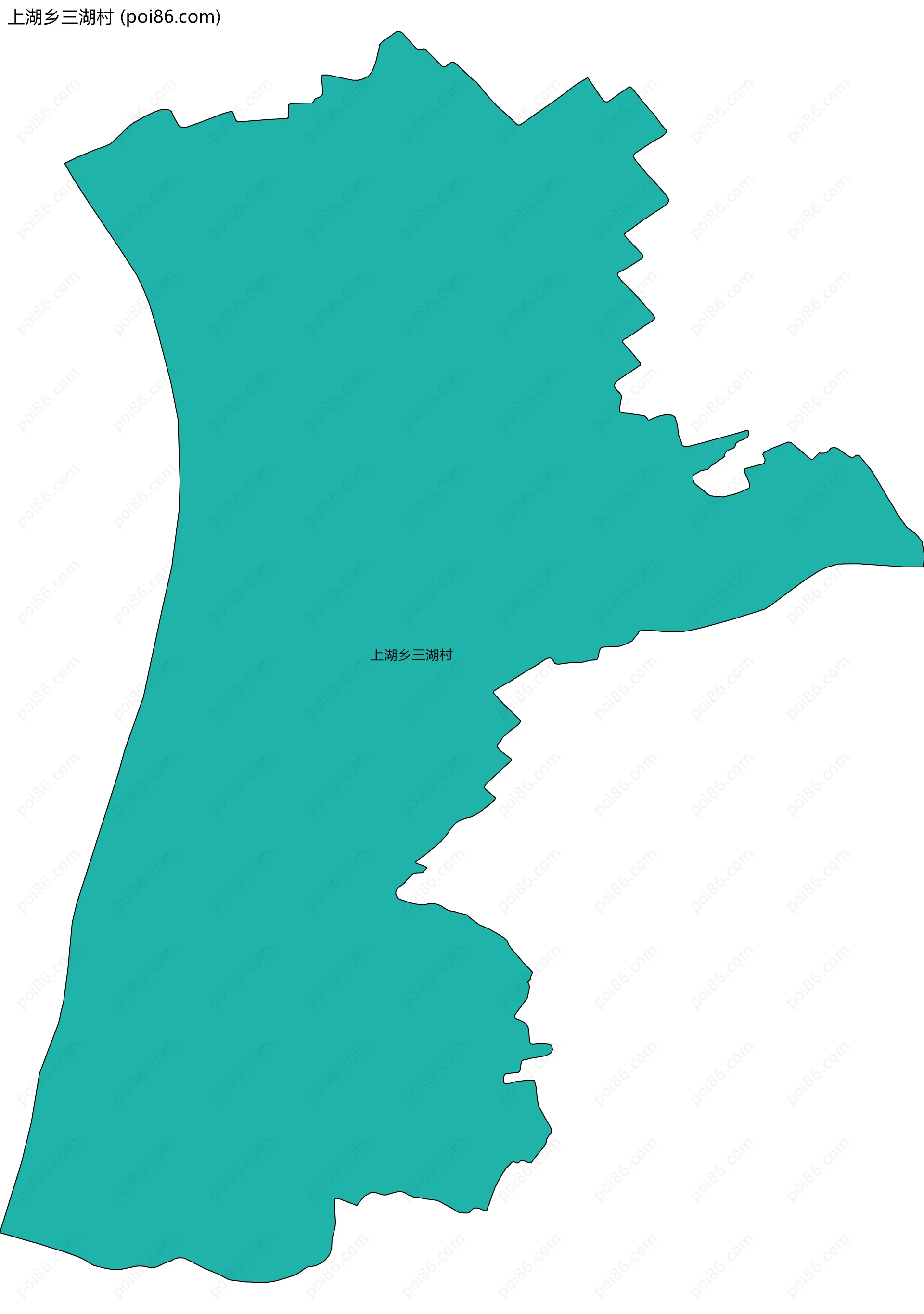 上湖乡三湖村边界地图