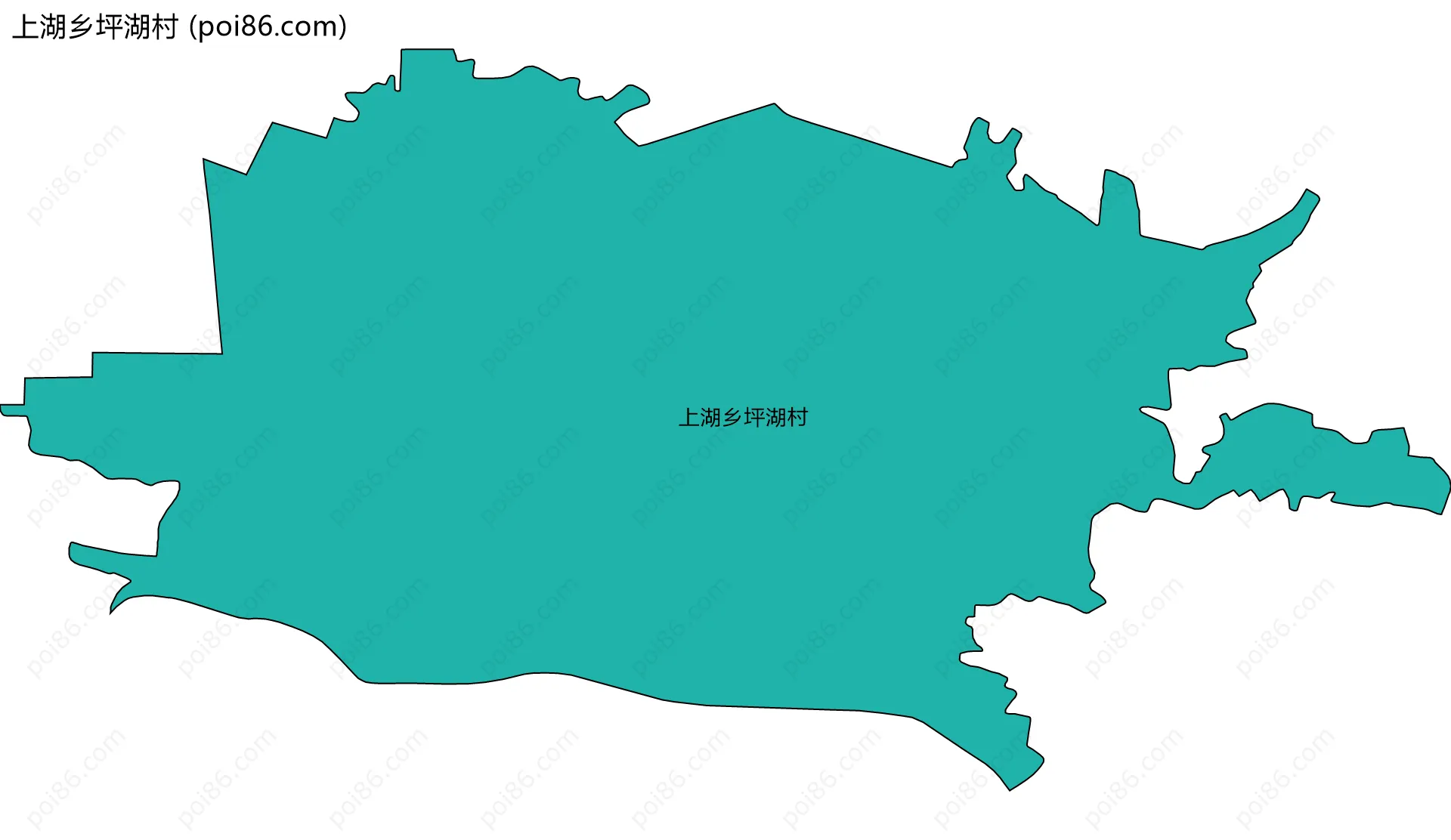 上湖乡坪湖村边界地图