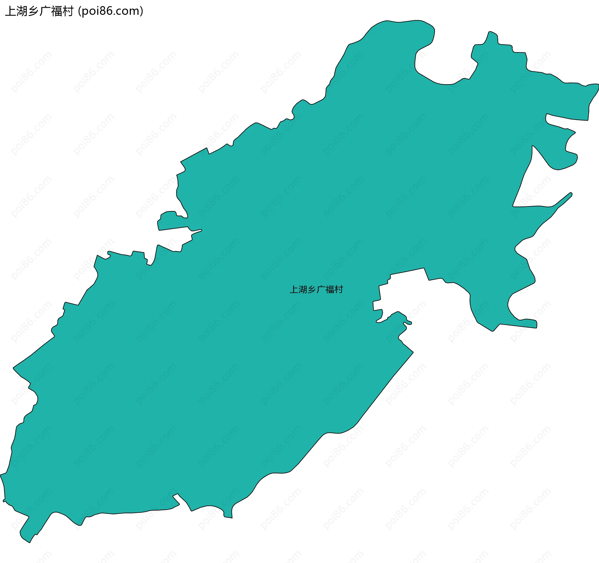 上湖乡广福村边界地图