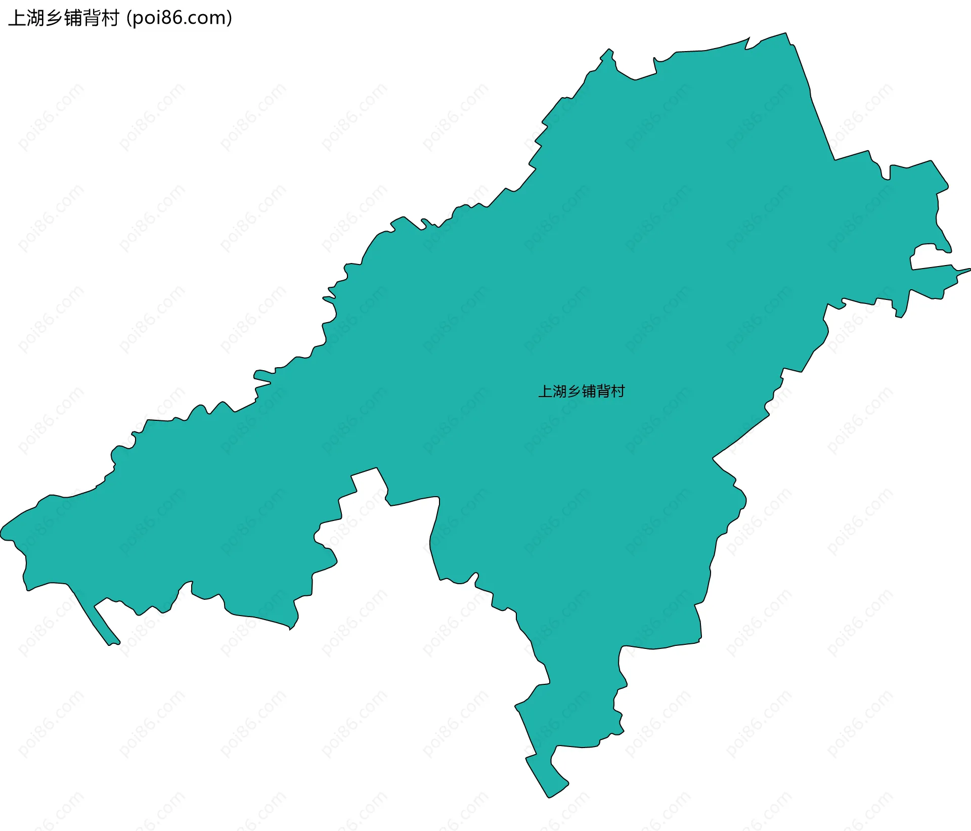 上湖乡铺背村边界地图