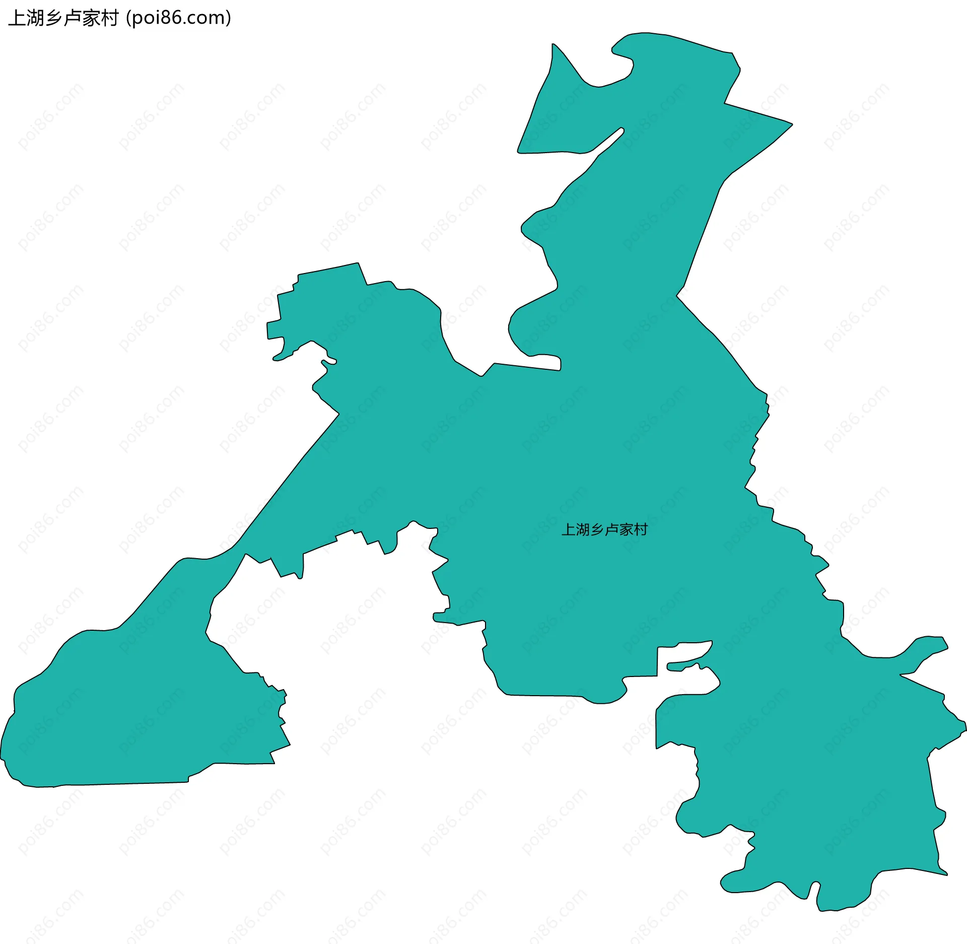 上湖乡卢家村边界地图
