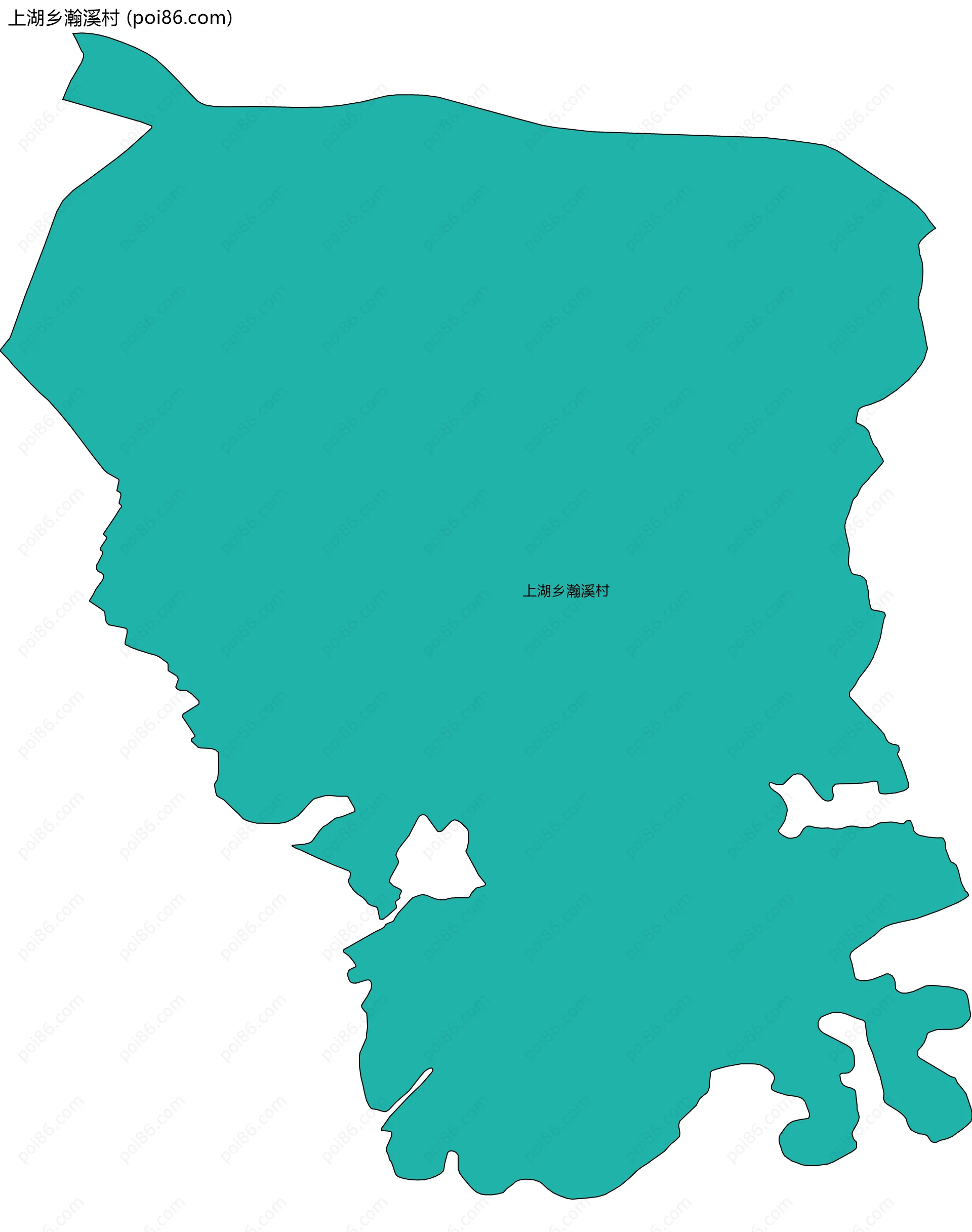 上湖乡瀚溪村边界地图