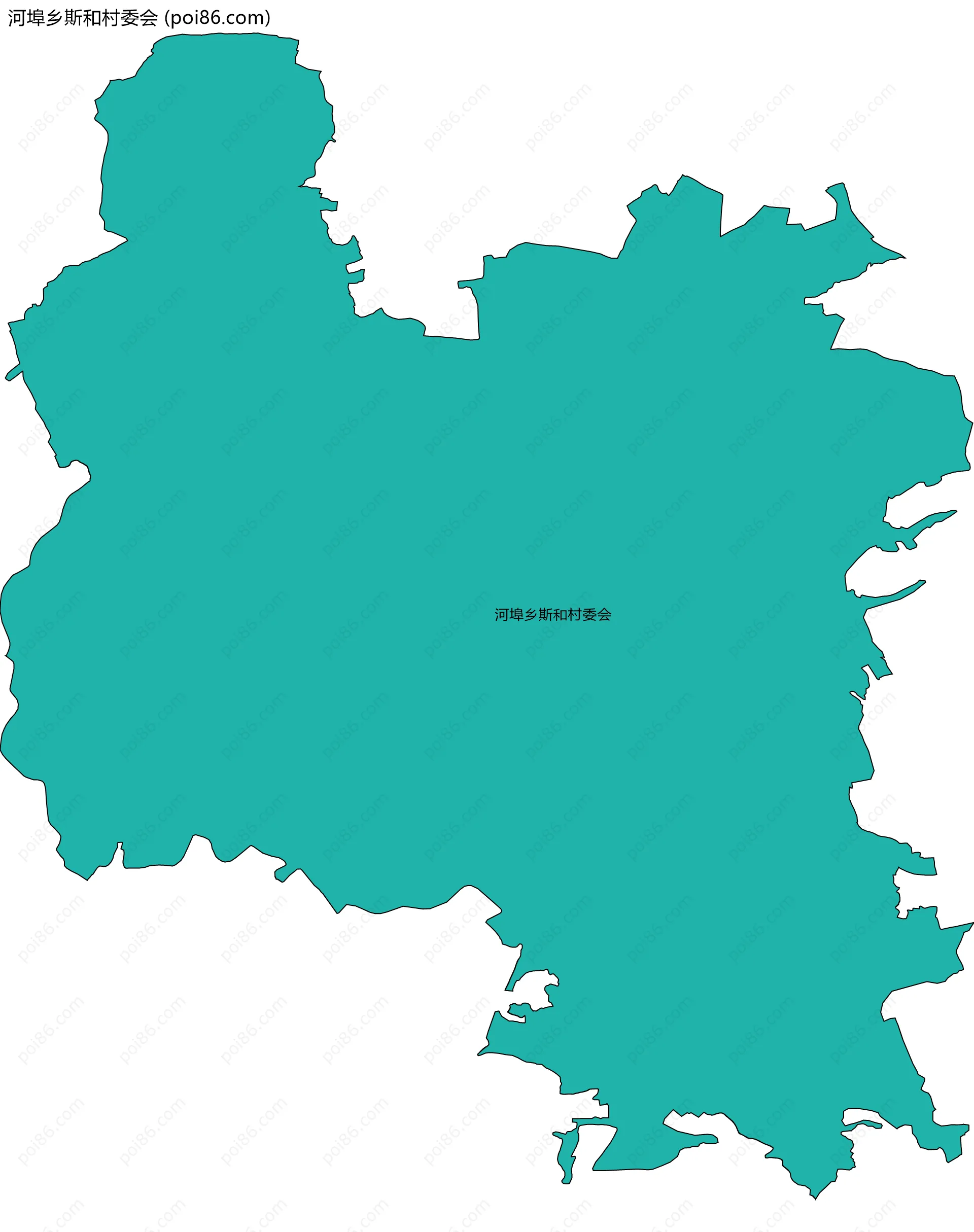 河埠乡斯和村委会边界地图