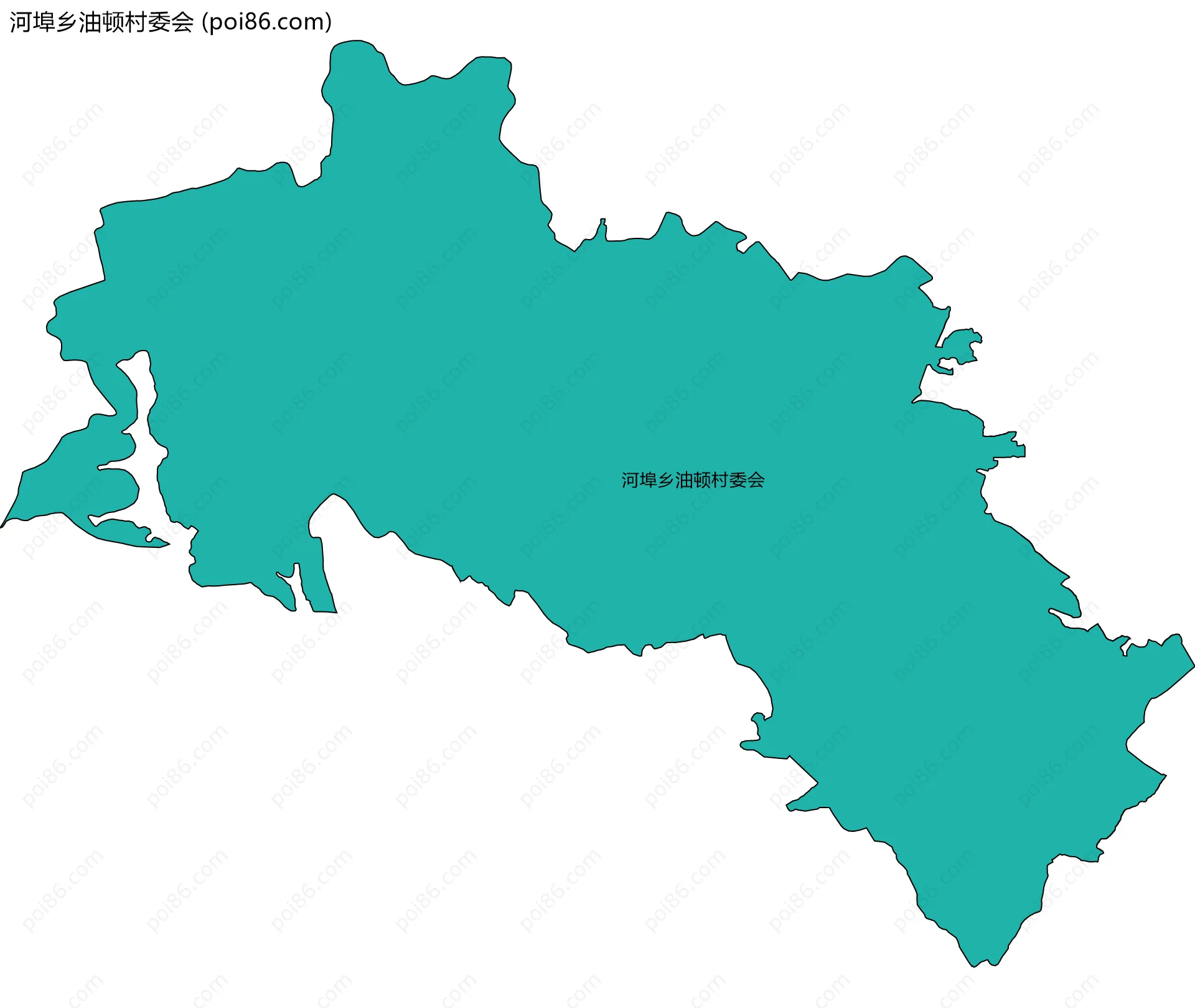 河埠乡油顿村委会边界地图