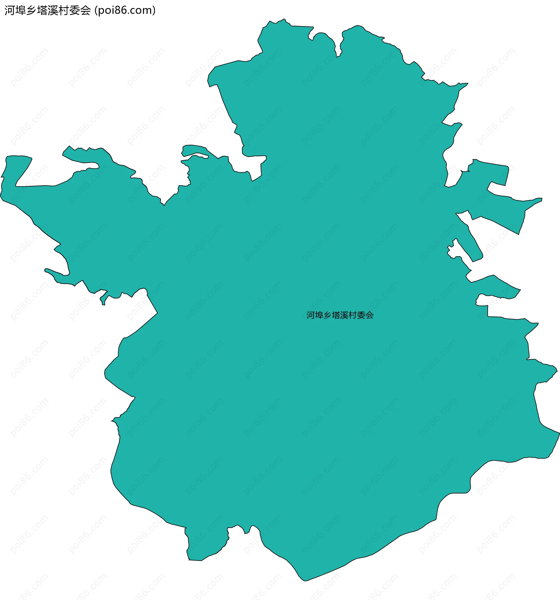 河埠乡塔溪村委会边界地图