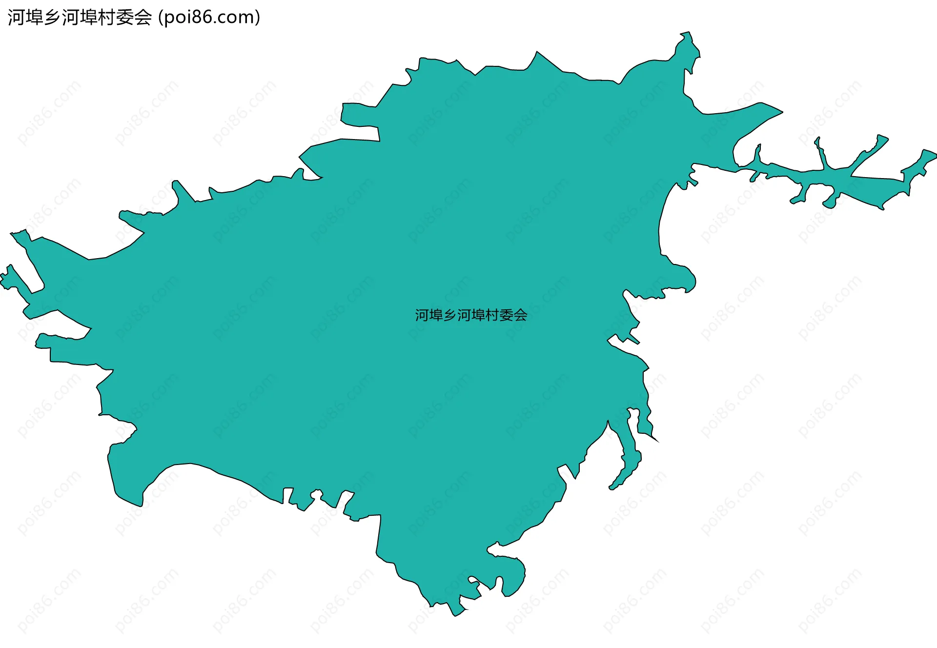 河埠乡河埠村委会边界地图