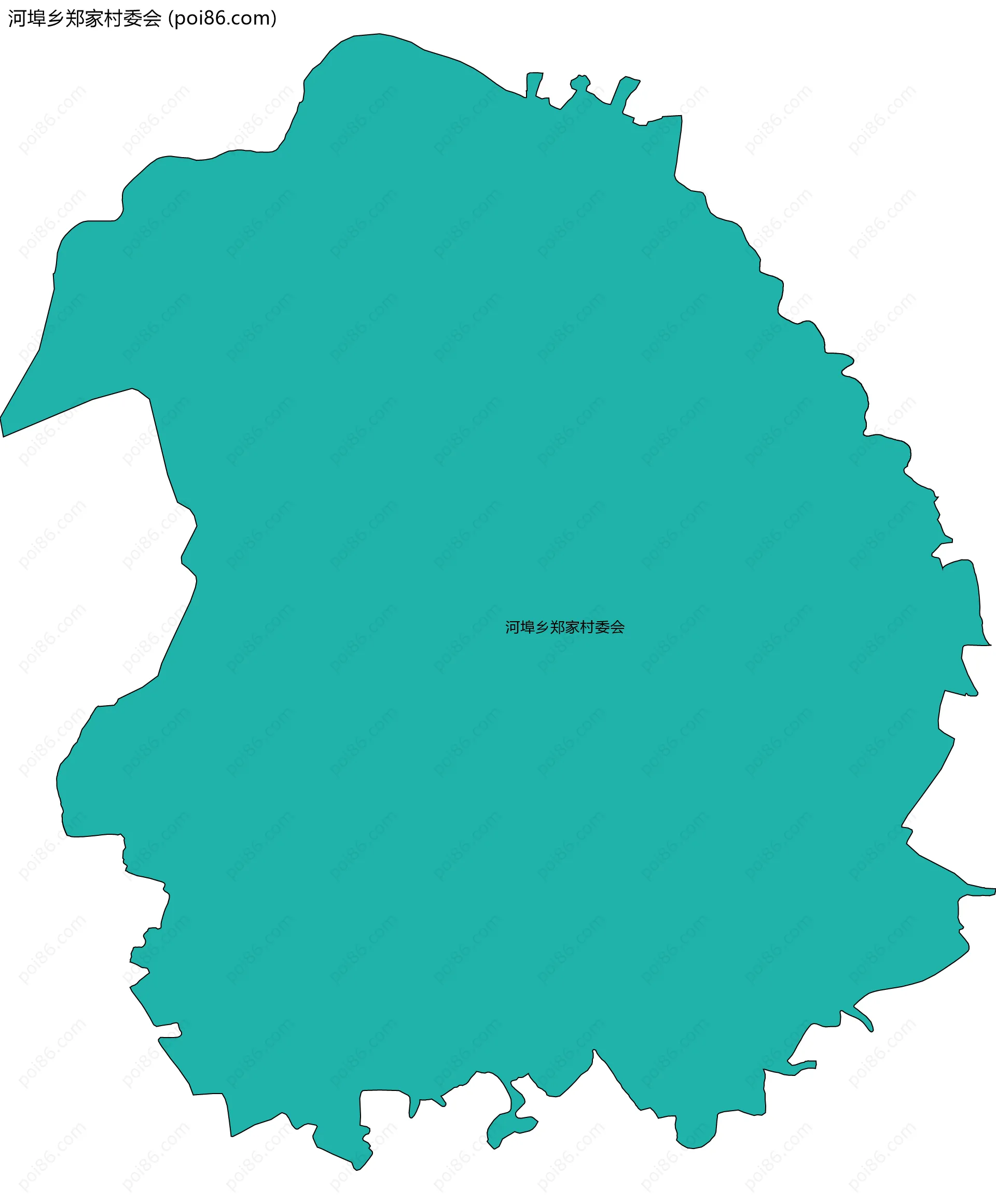 河埠乡郑家村委会边界地图