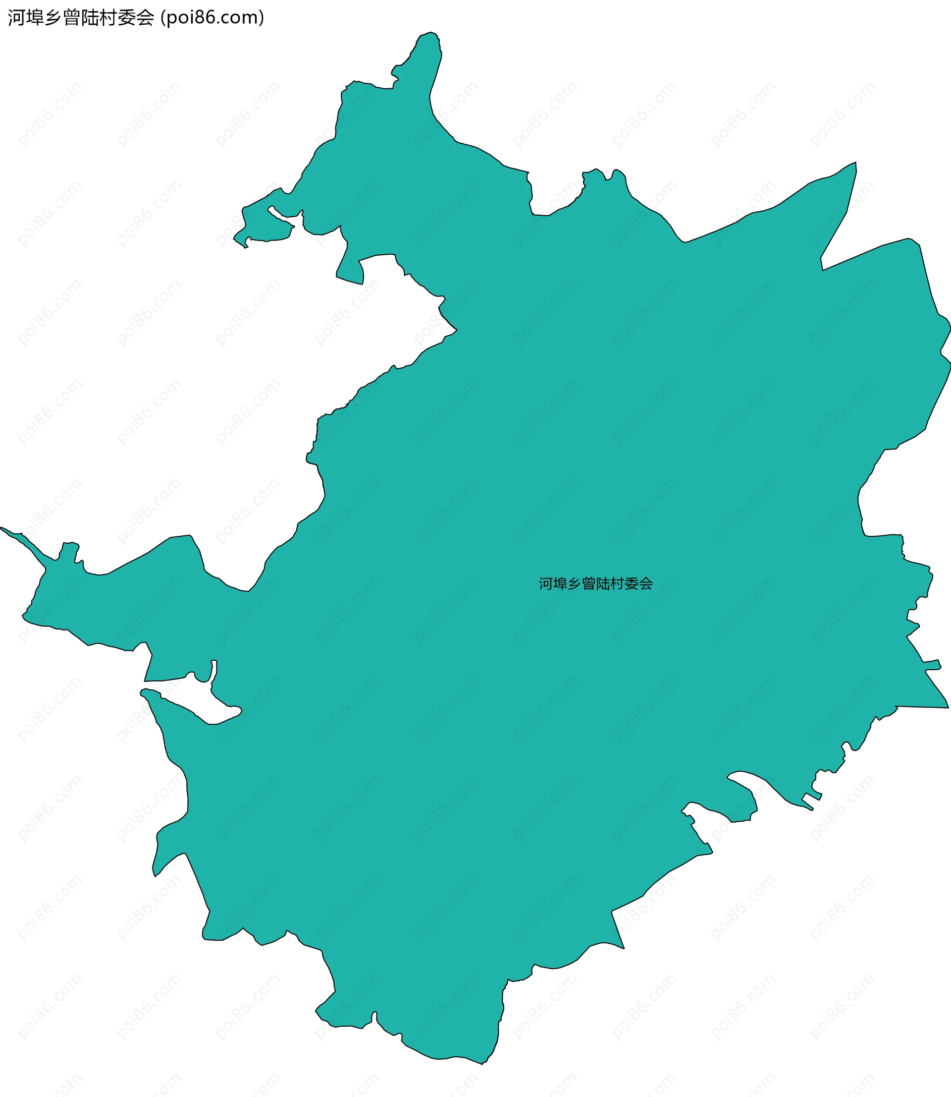 河埠乡曾陆村委会边界地图