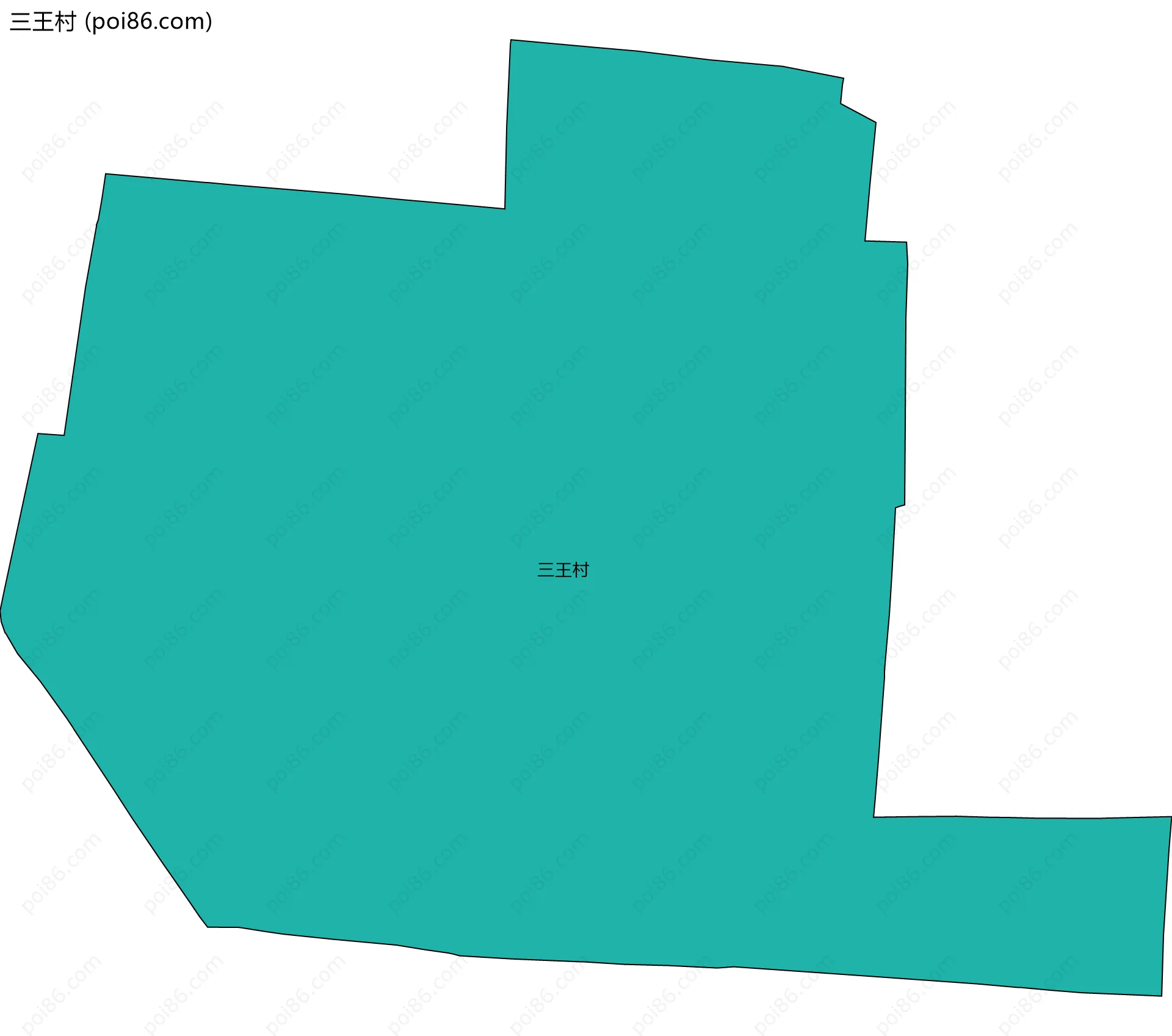 三王村边界地图