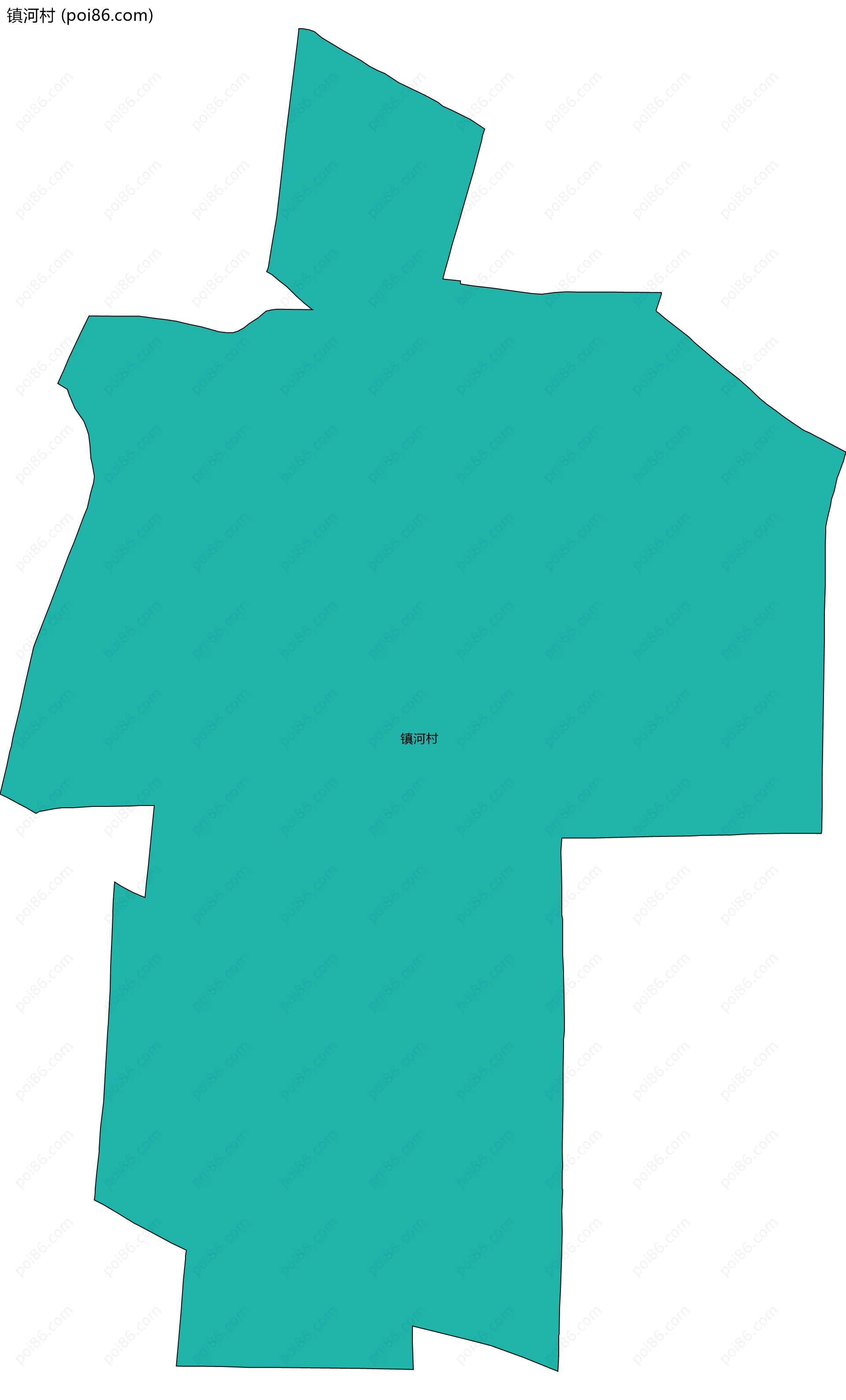 镇河村边界地图