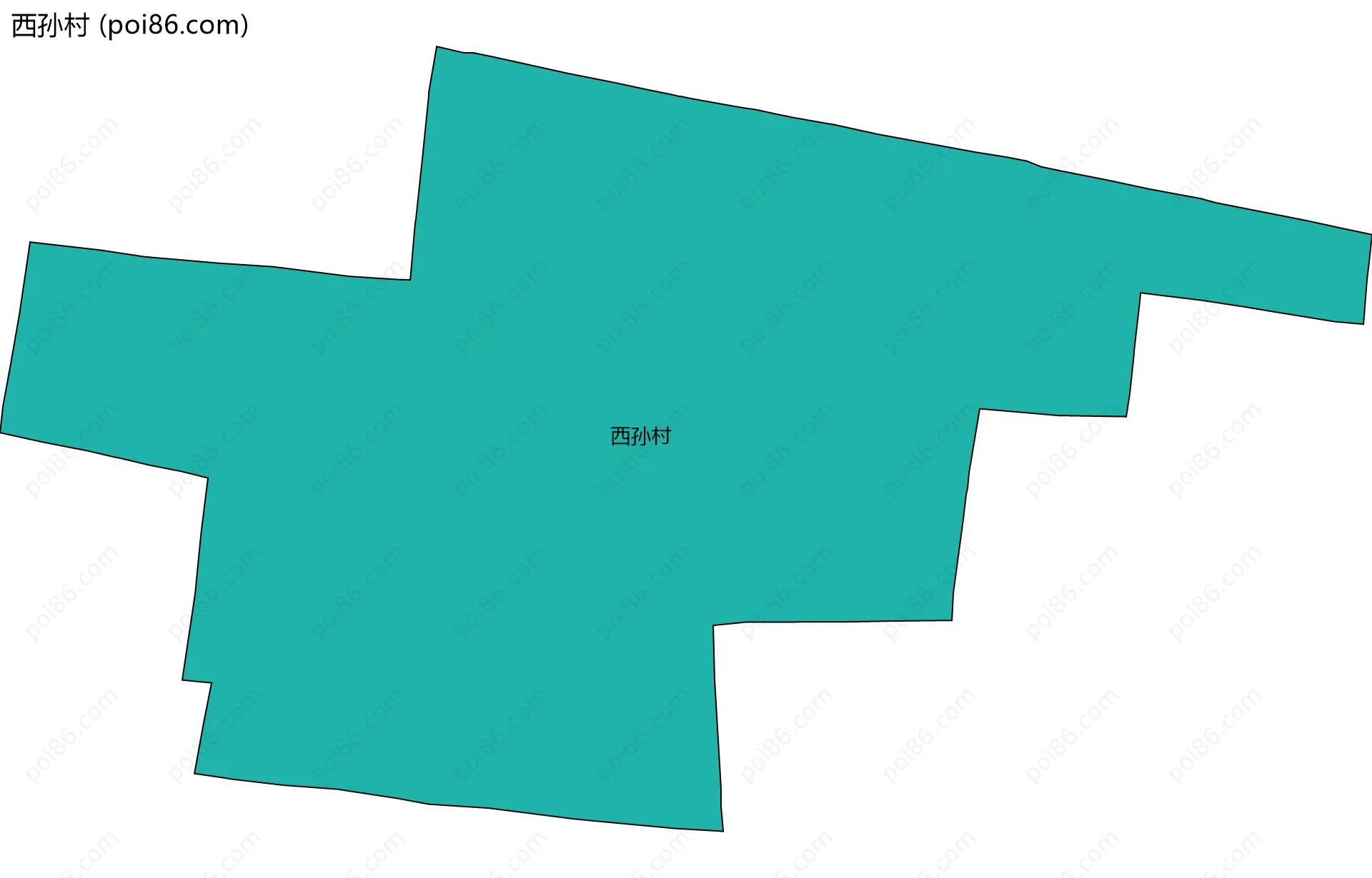 西孙村边界地图