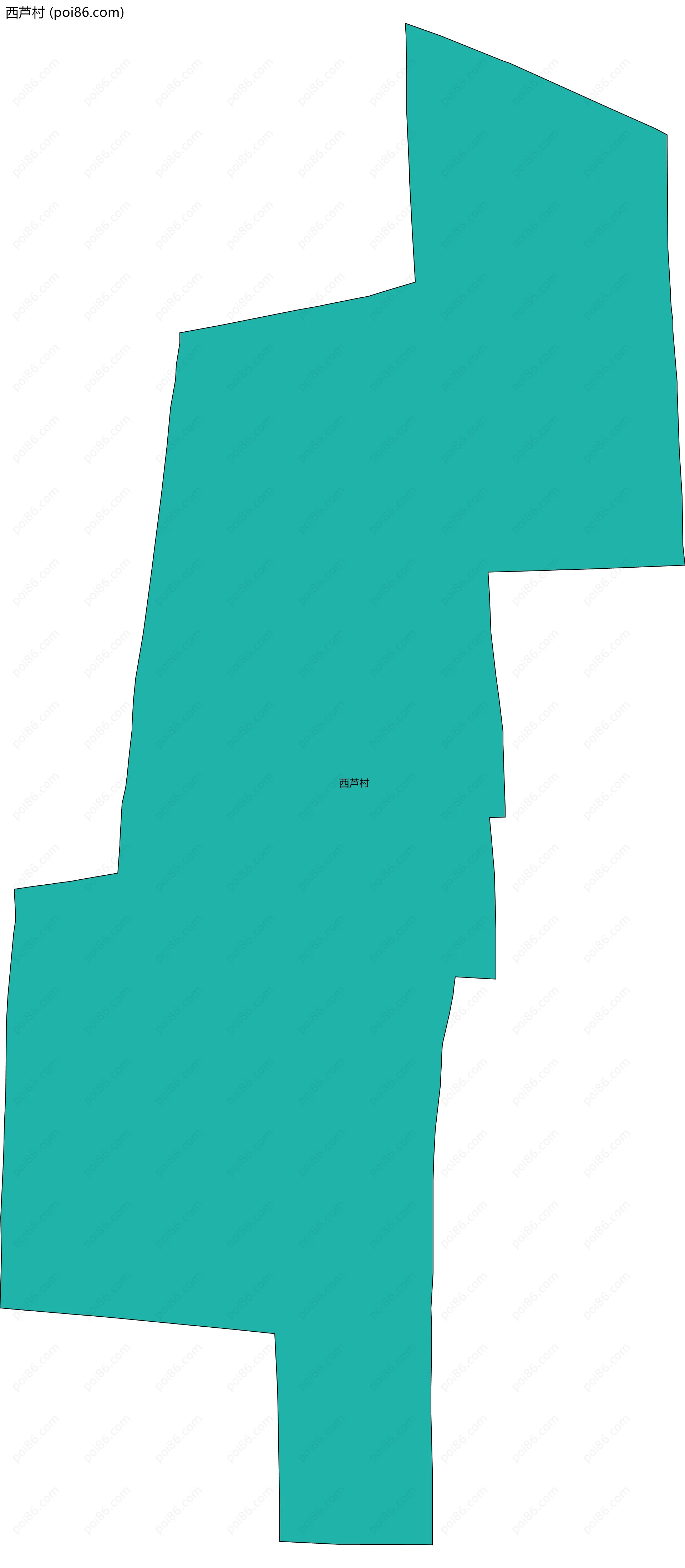 西芦村边界地图