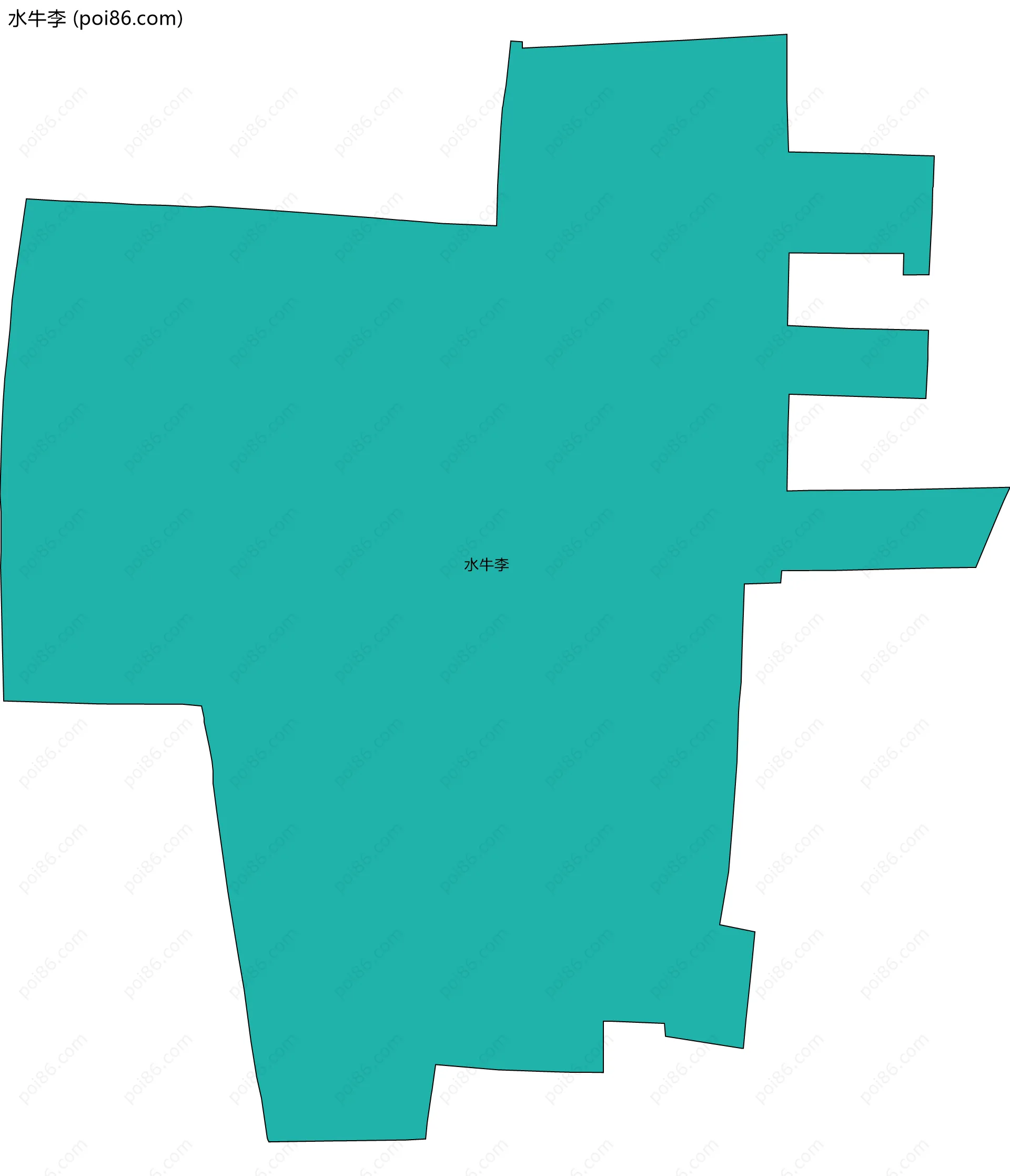 水牛李边界地图