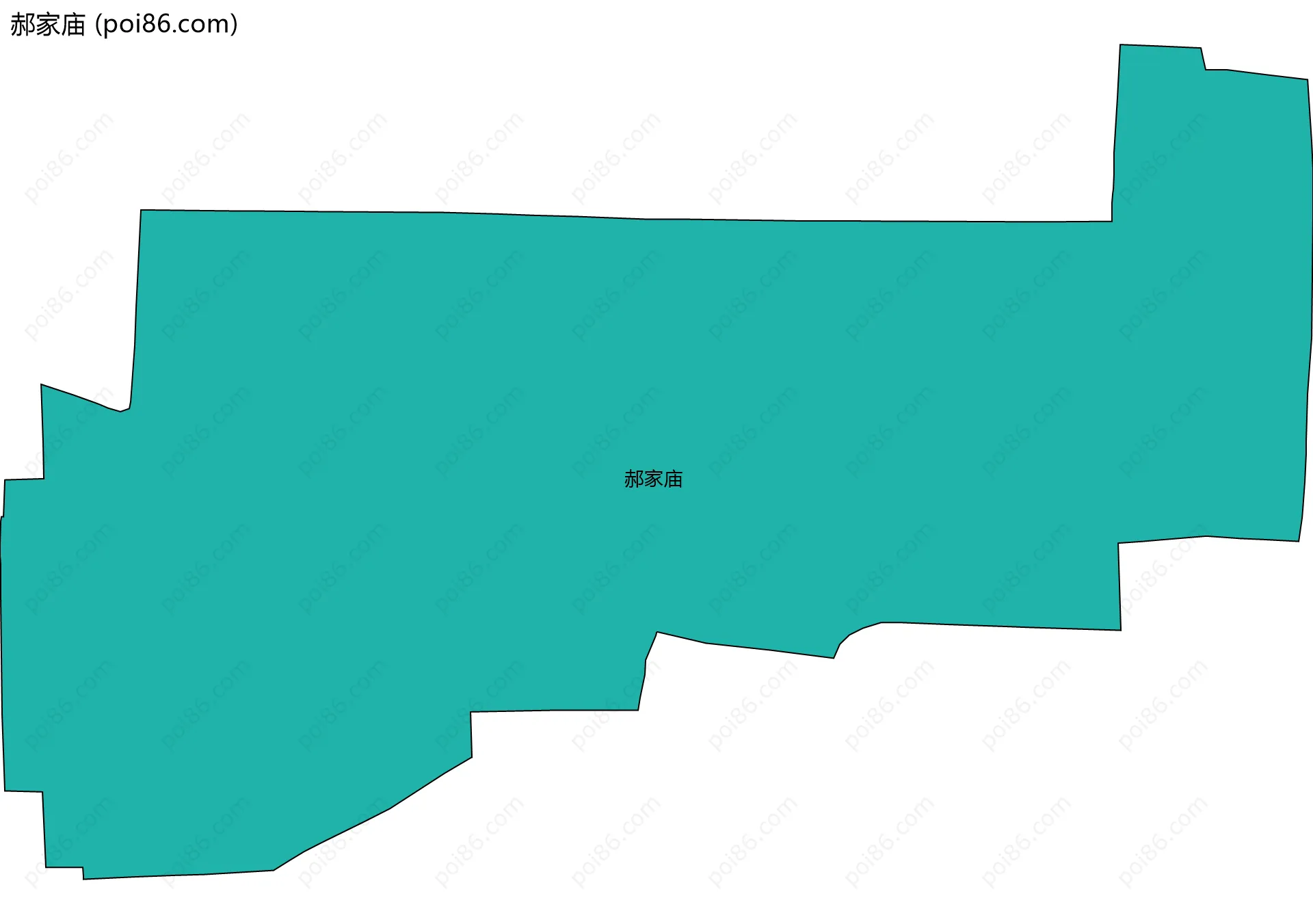 郝家庙边界地图