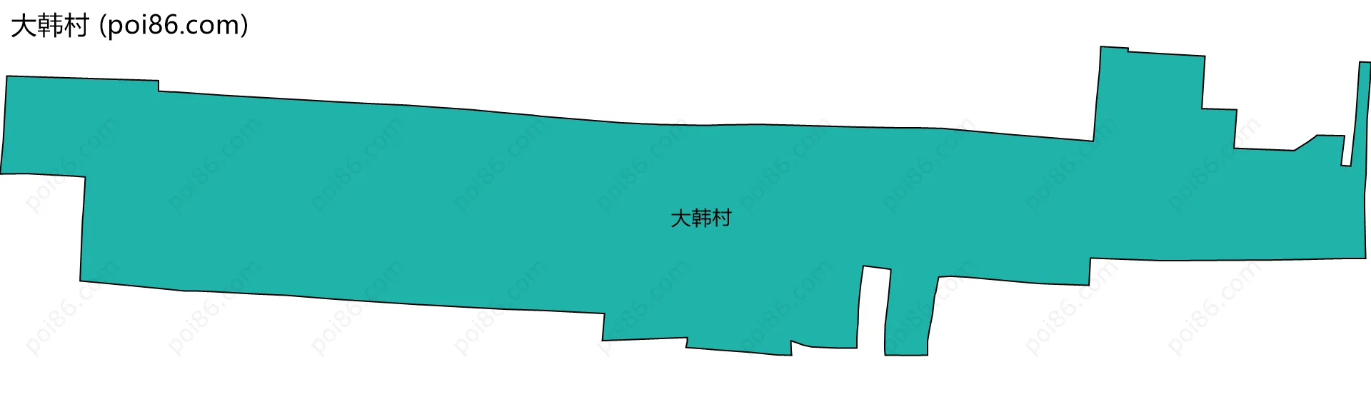大韩村边界地图