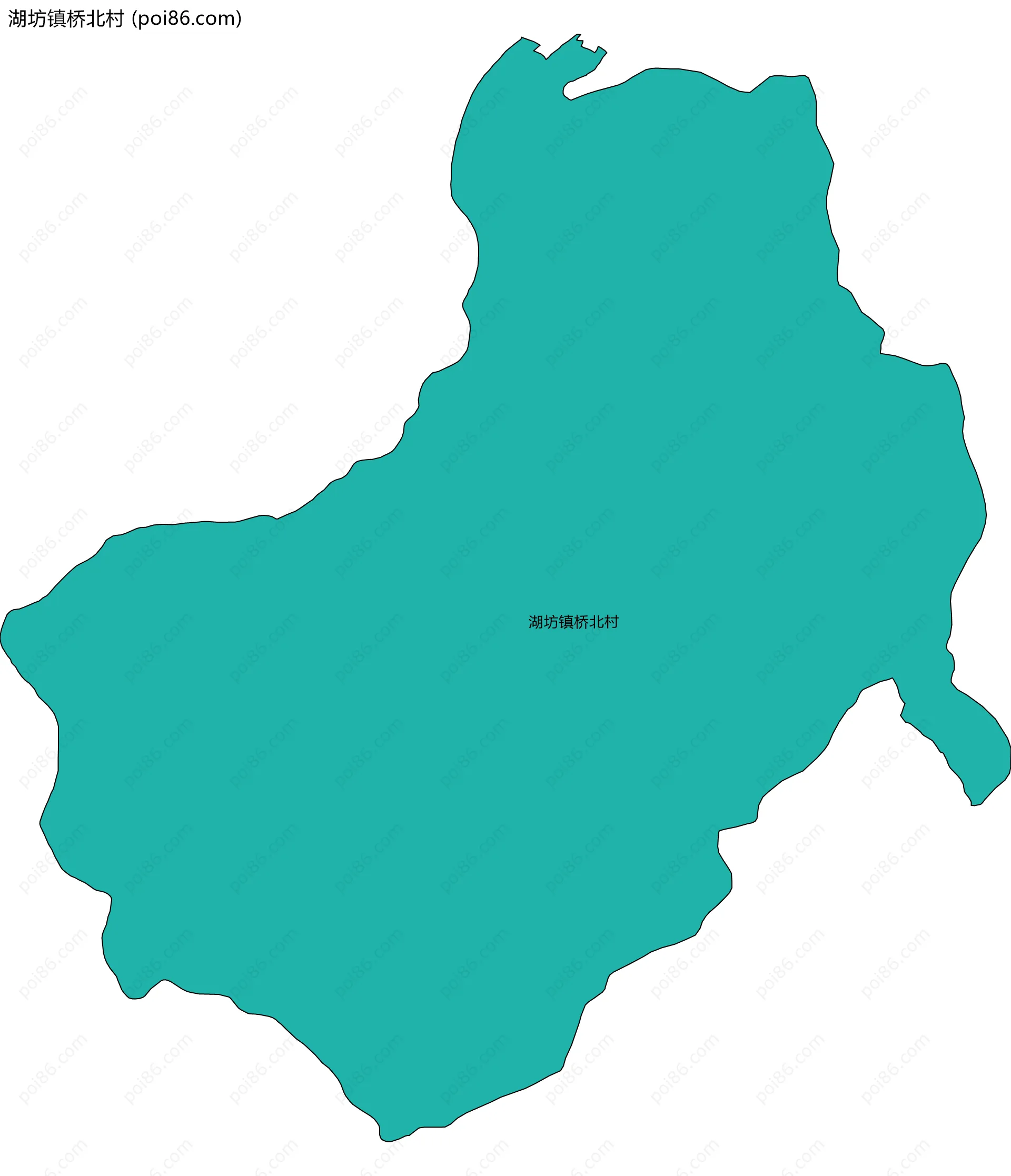 湖坊镇桥北村边界地图
