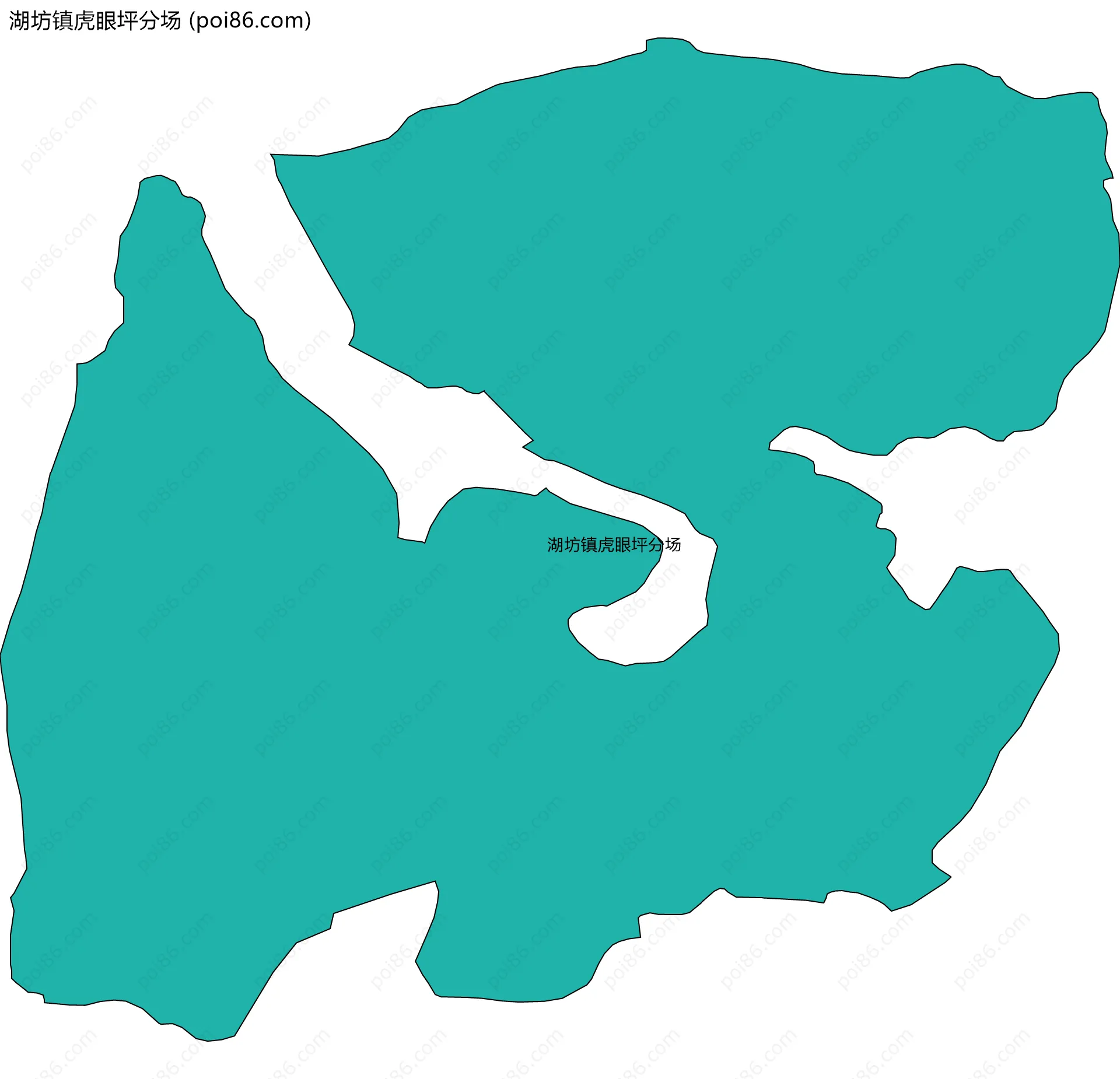 湖坊镇虎眼坪分场边界地图