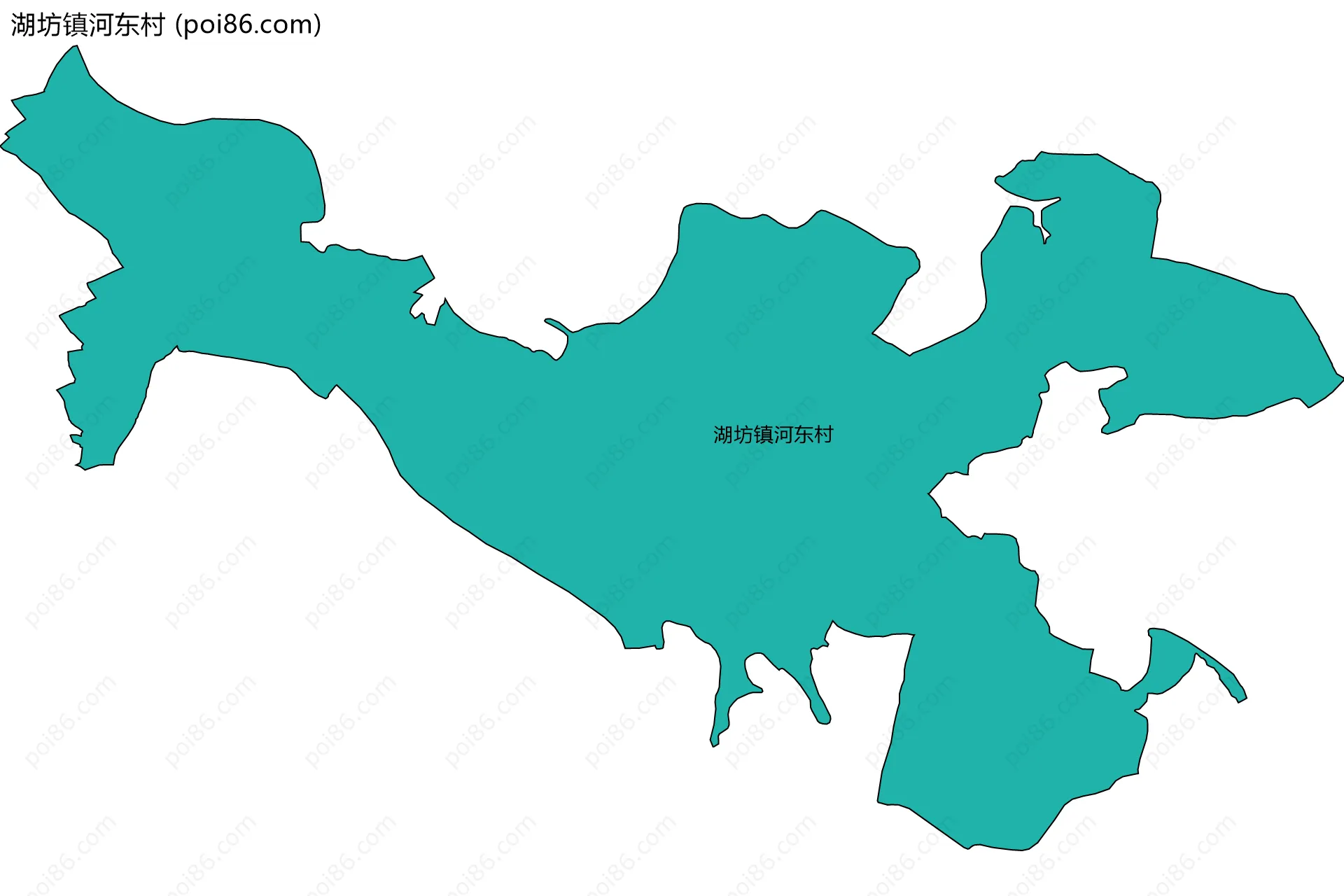 湖坊镇河东村边界地图