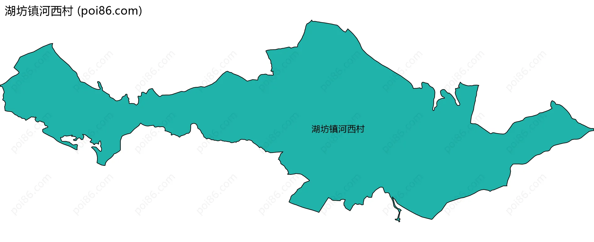 湖坊镇河西村边界地图