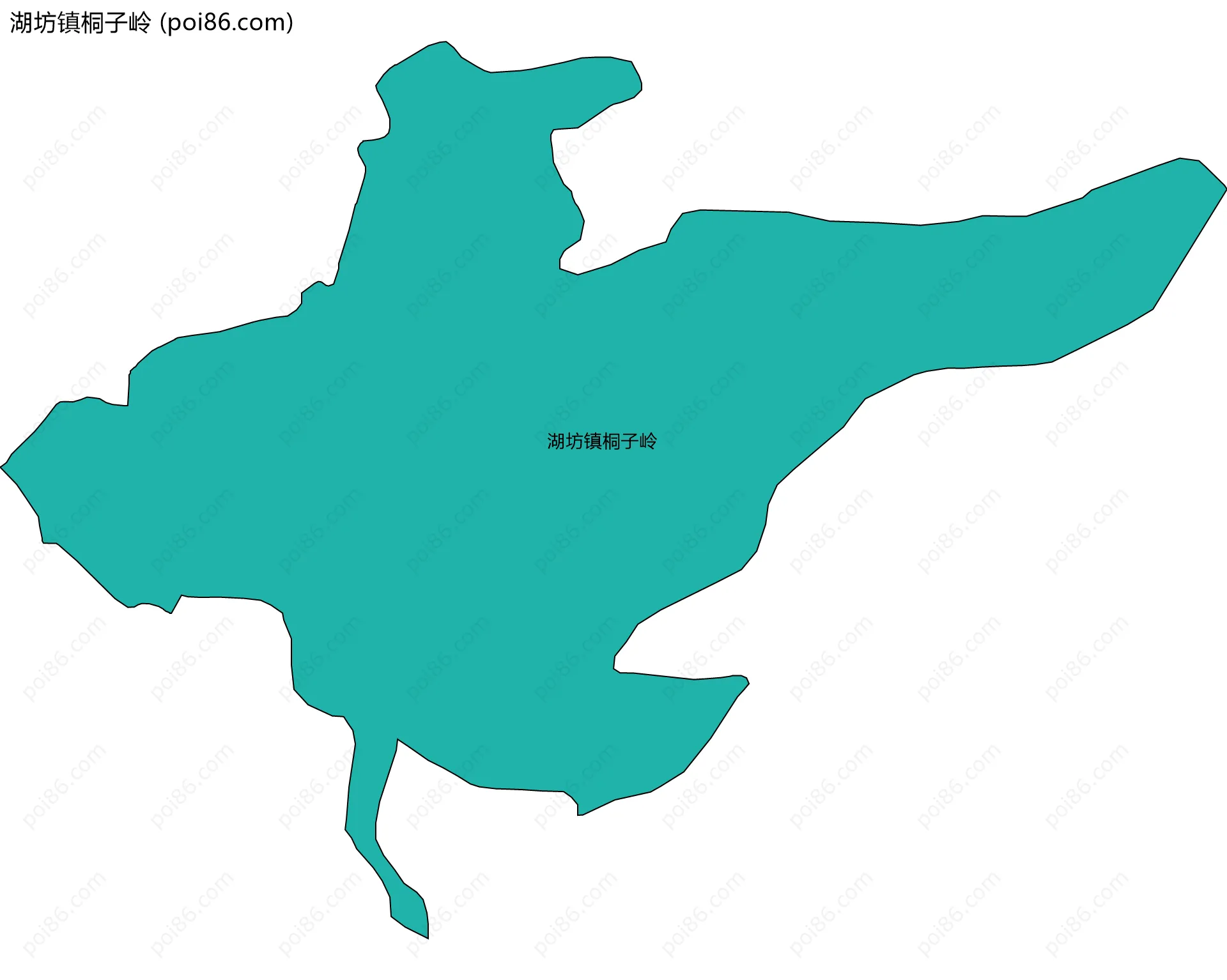 湖坊镇桐子岭边界地图