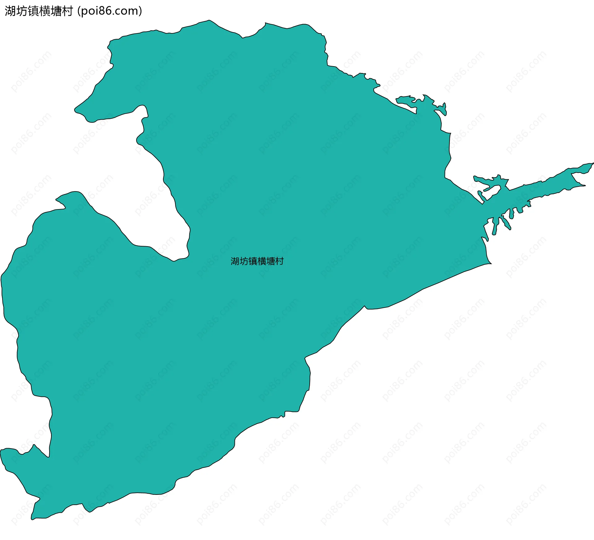 湖坊镇横塘村边界地图