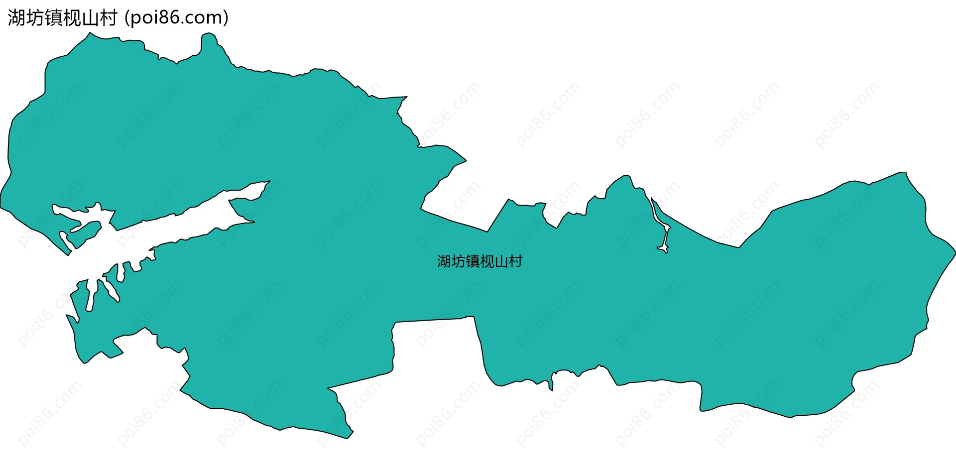 湖坊镇枧山村边界地图