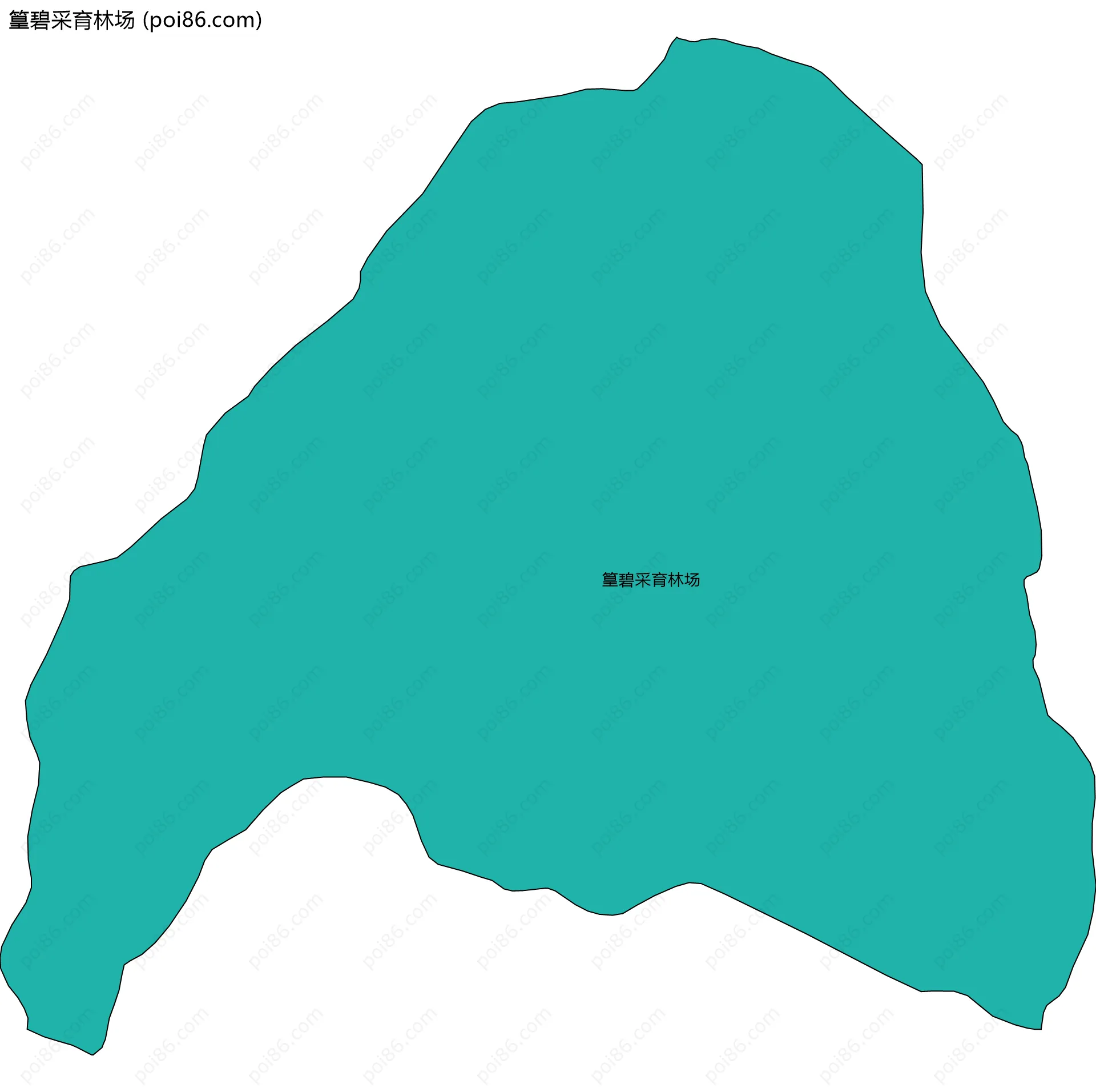 篁碧采育林场边界地图(五级行政区划)