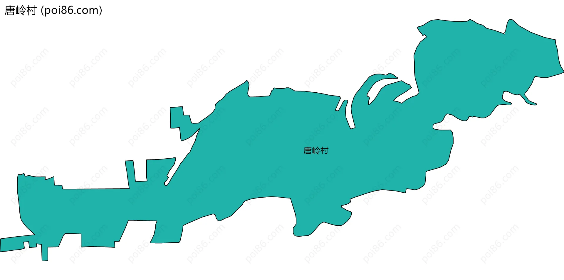 唐岭村边界地图