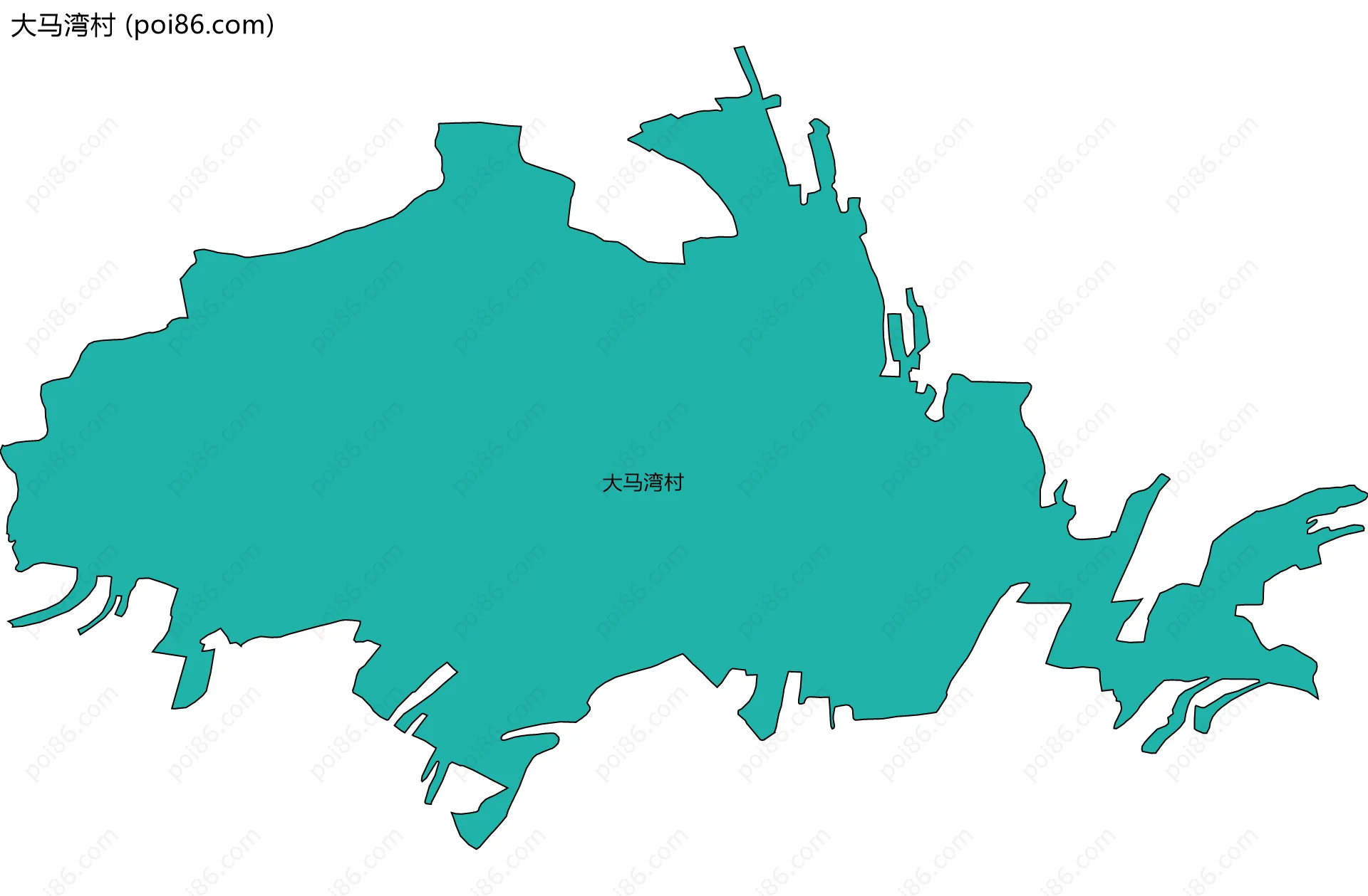 大马湾村边界地图